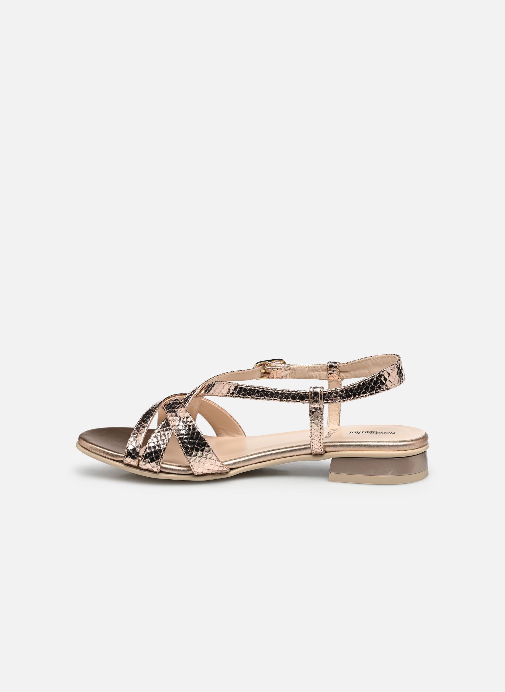 Flache Sandalen E615761D damen gold und bronze NeroGiardini Flache Sandalen E615761D damen gold und bronze 660