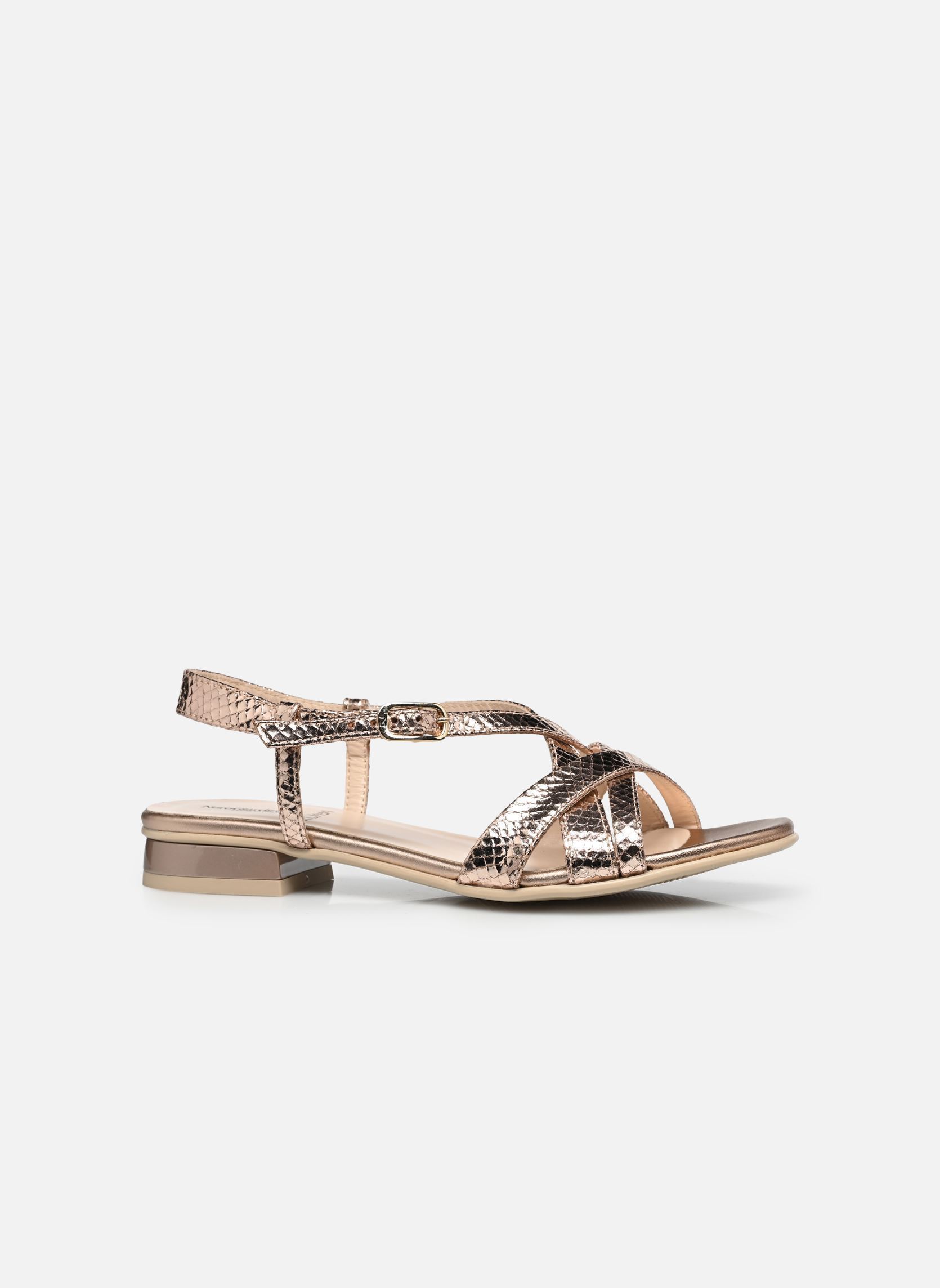 Flache Sandalen E615761D damen gold und bronze NeroGiardini Flache Sandalen E615761D damen gold und bronze 660