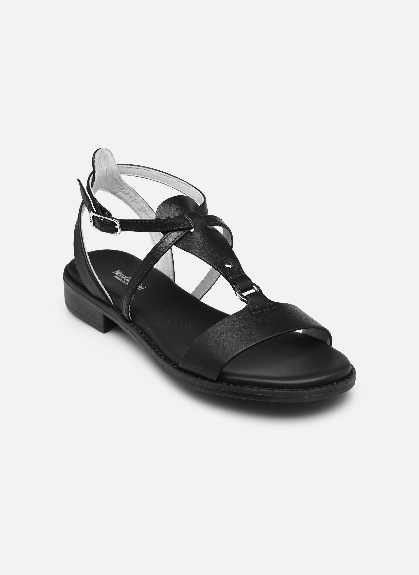 Flache Sandalen E615895D damen schwarz NeroGiardini Flache Sandalen E615895D damen schwarz 100