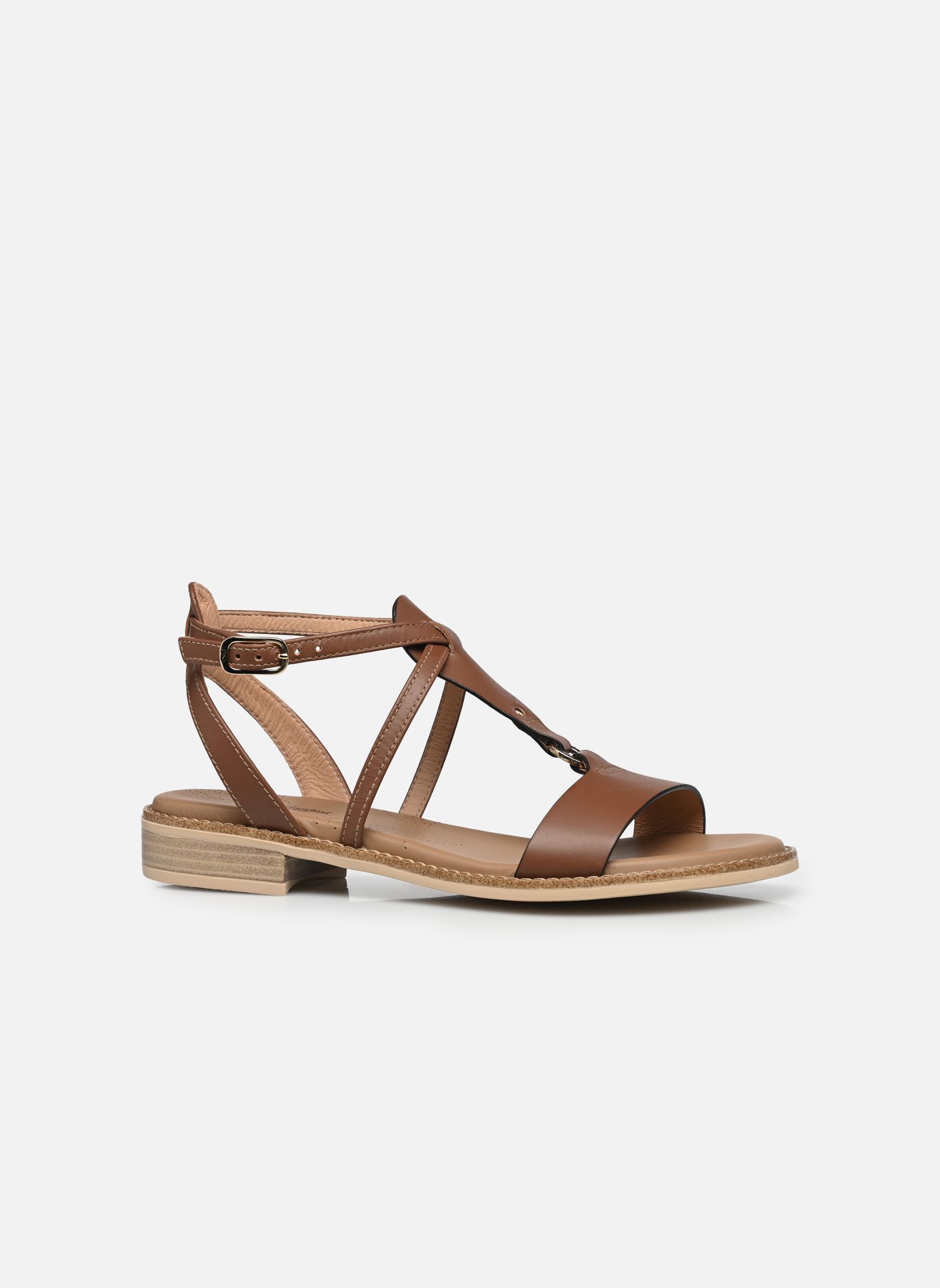 Flache Sandalen E615895D damen braun NeroGiardini Flache Sandalen E615895D damen braun 400