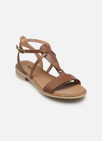 Flache Sandalen E615895D damen schwarz