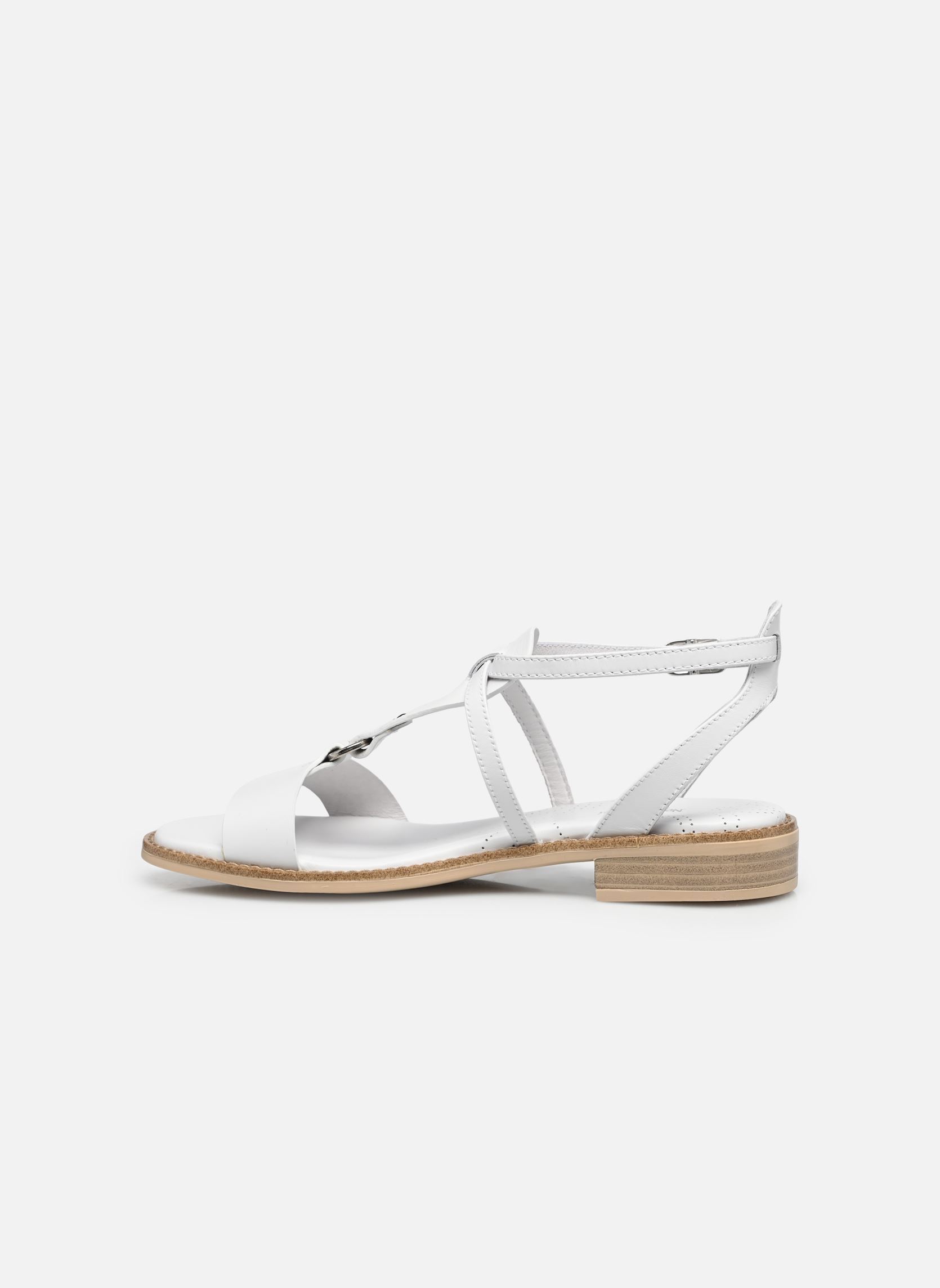 Flache Sandalen E615895D damen weiß NeroGiardini Flache Sandalen E615895D damen weiß 707