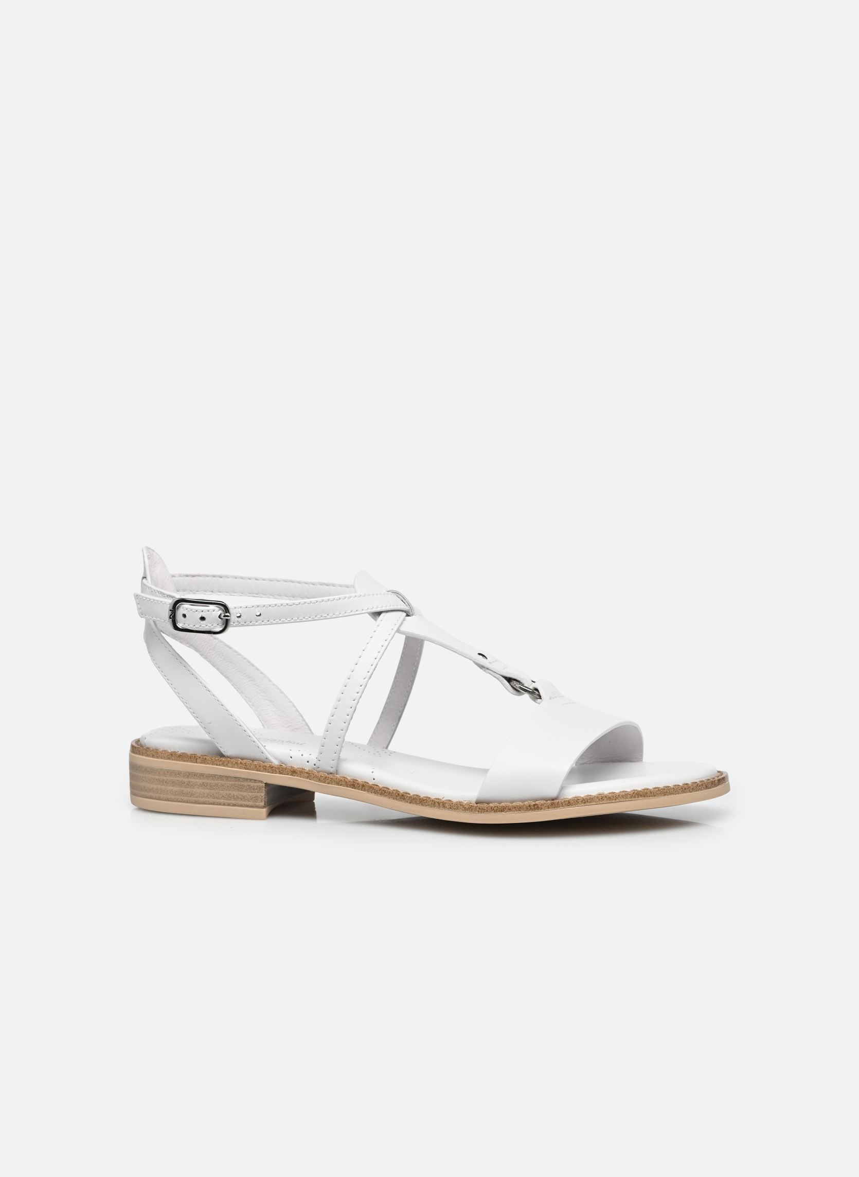Flache Sandalen E615895D damen weiß NeroGiardini Flache Sandalen E615895D damen weiß 707