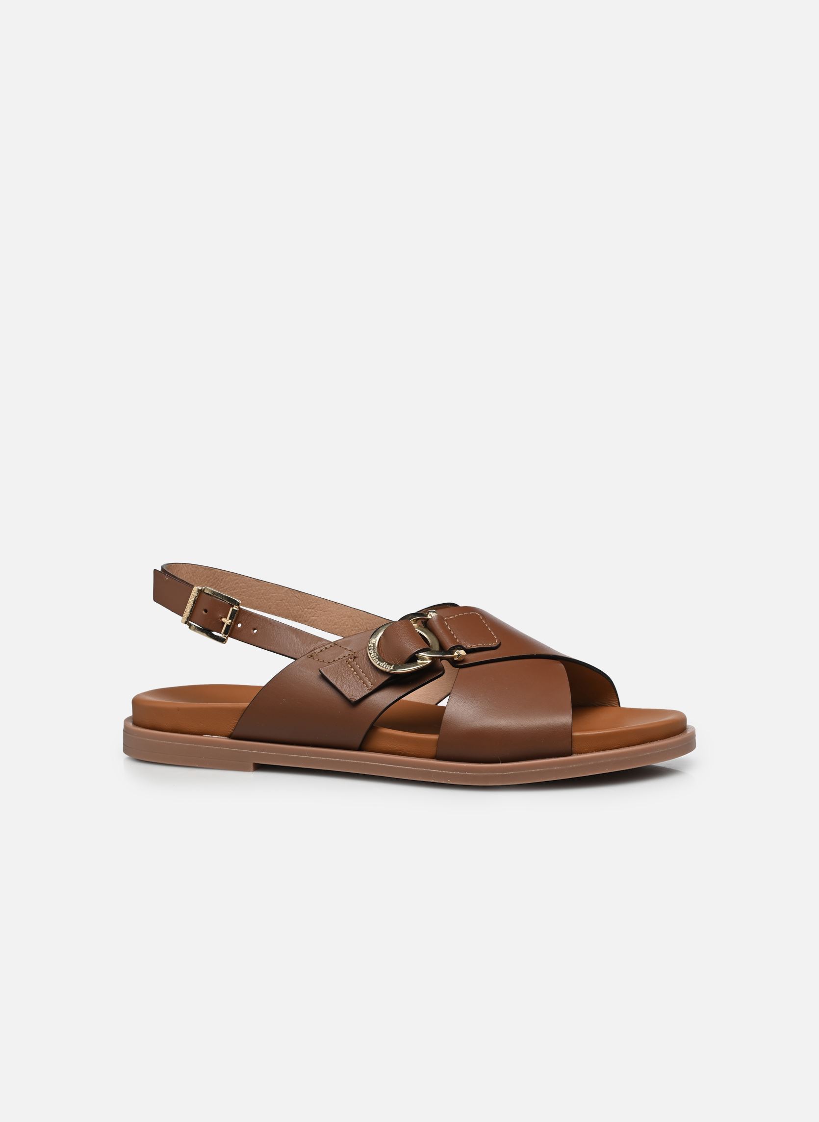Platte sandalen E615933D dames bruin NeroGiardini Platte sandalen E615933D dames bruin 400