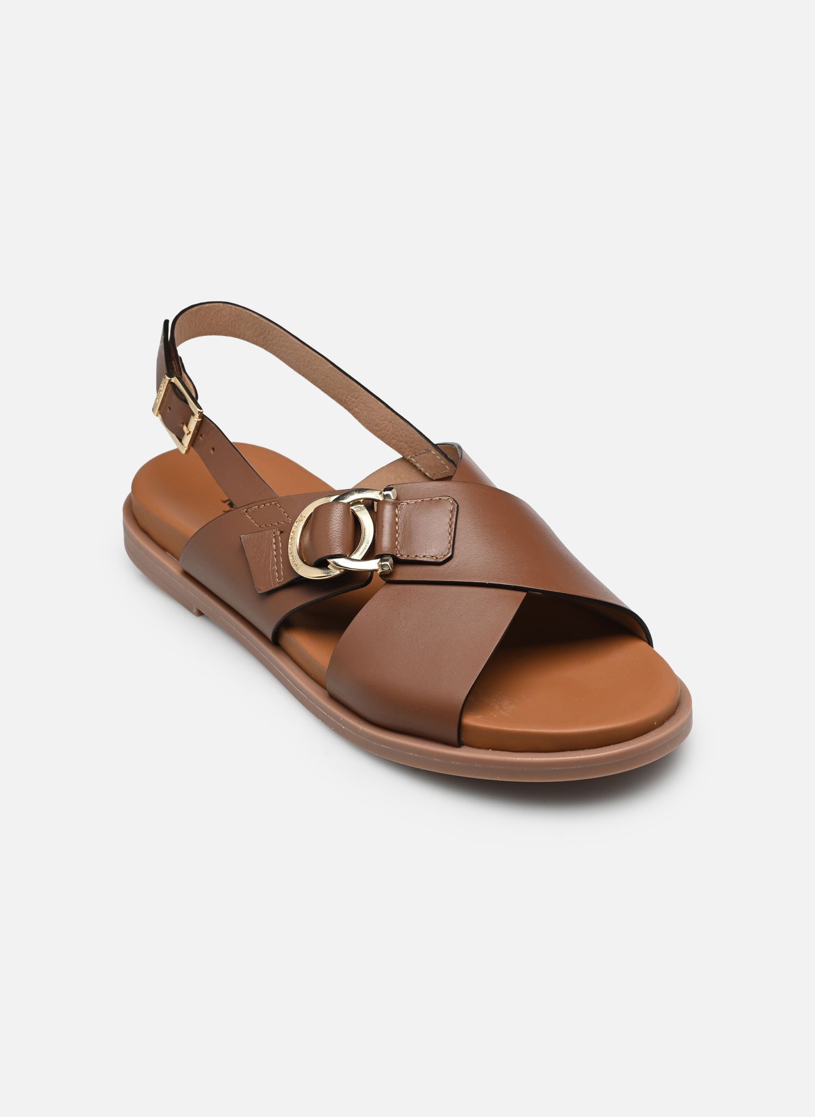Platte sandalen E615933D dames bruin NeroGiardini Platte sandalen E615933D dames bruin 400