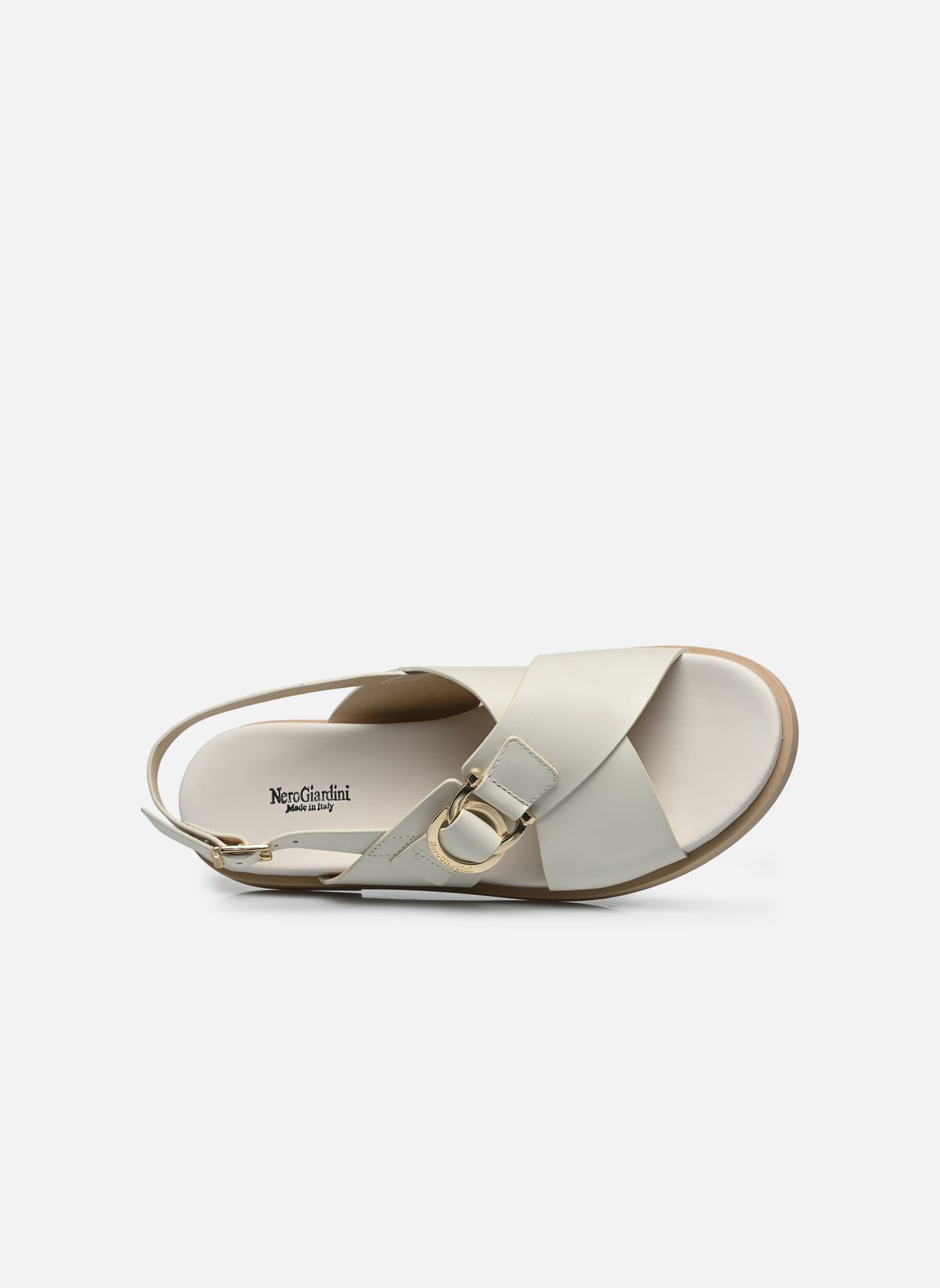Sandales plates E615933D femme blanc NeroGiardini Sandales plates E615933D femme blanc 713