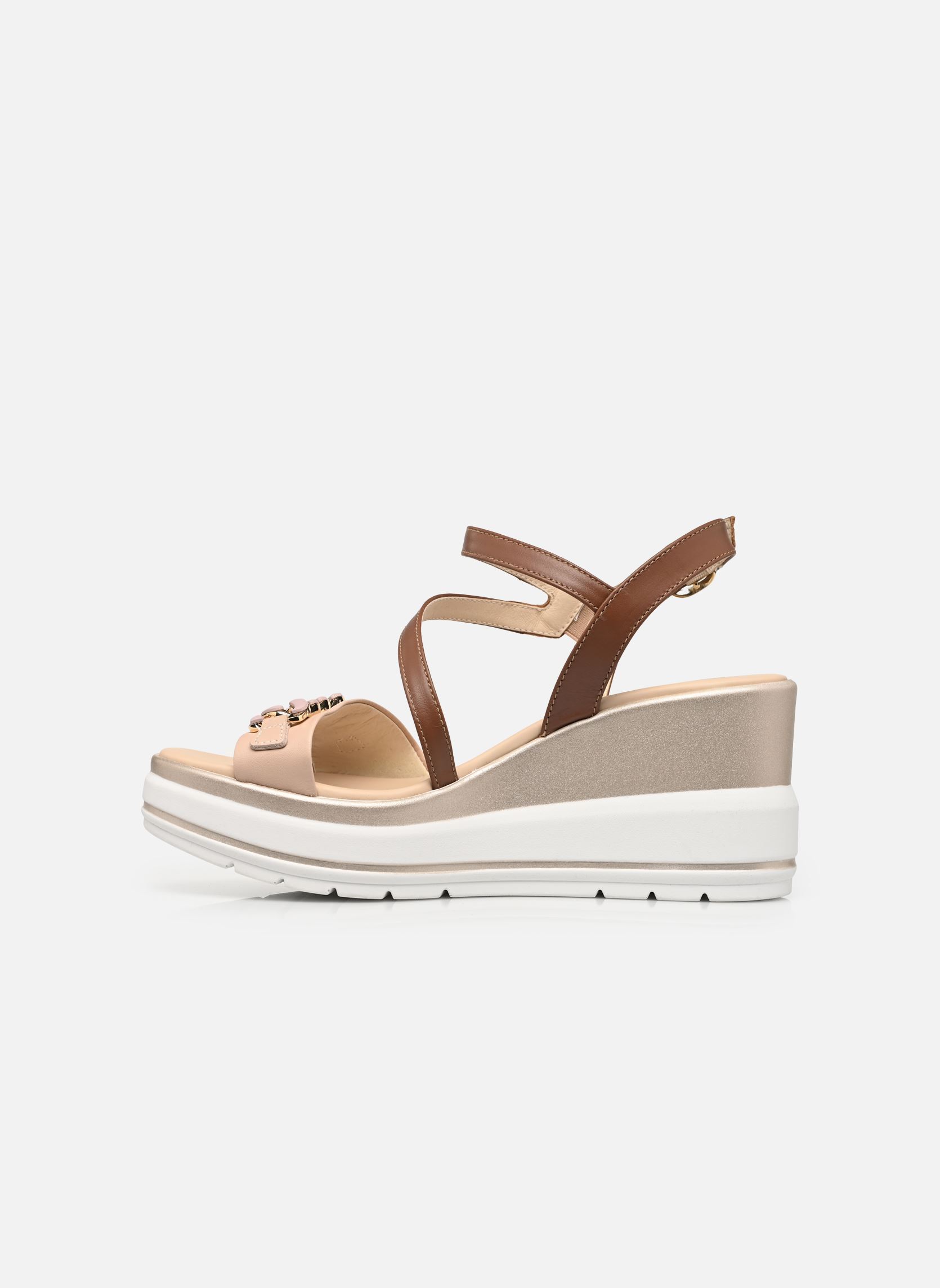 Keil- und Plateausandalen E615962D damen braun NeroGiardini Keil- und Plateausandalen E615962D damen braun 614