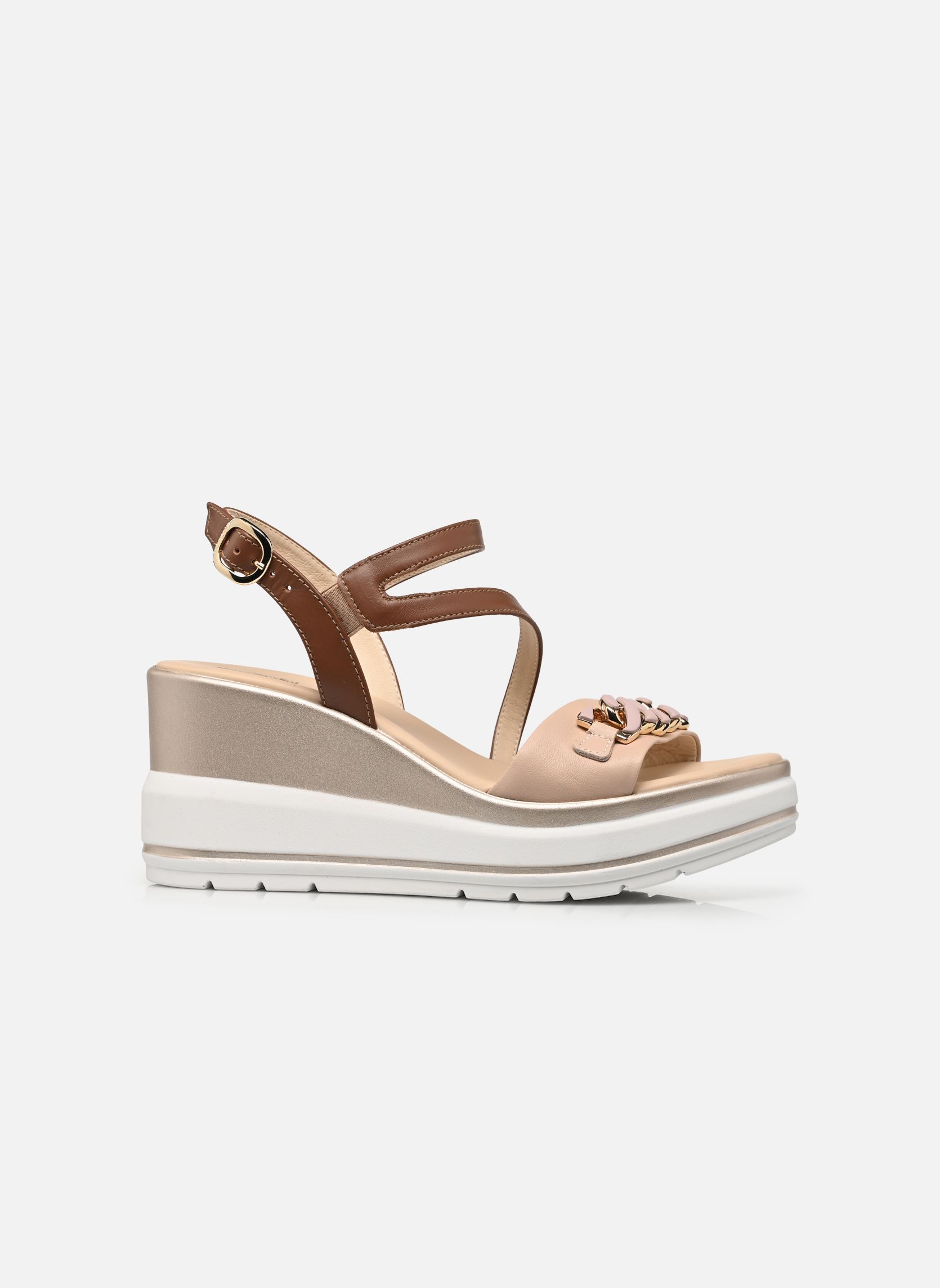Keil- und Plateausandalen E615962D damen braun NeroGiardini Keil- und Plateausandalen E615962D damen braun 614