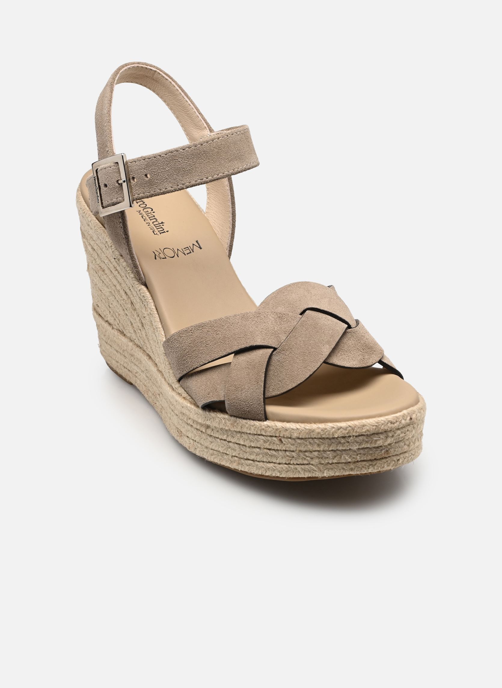 Keil- und Plateausandalen E616030D damen beige NeroGiardini Keil- und Plateausandalen E616030D damen beige 451