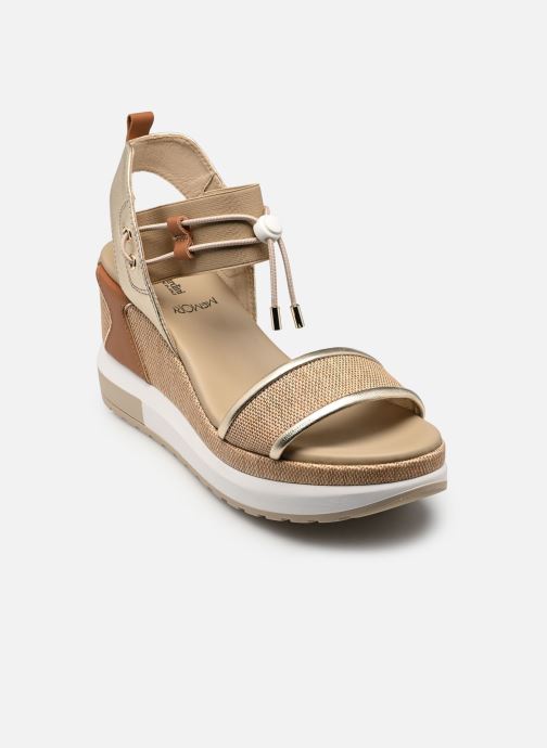 NeroGiardini Keil- und Plateausandalen E616050D damen gold und bronze