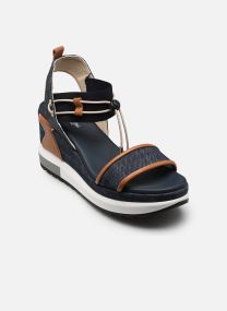 Keil- und Plateausandalen E513600D damen blau