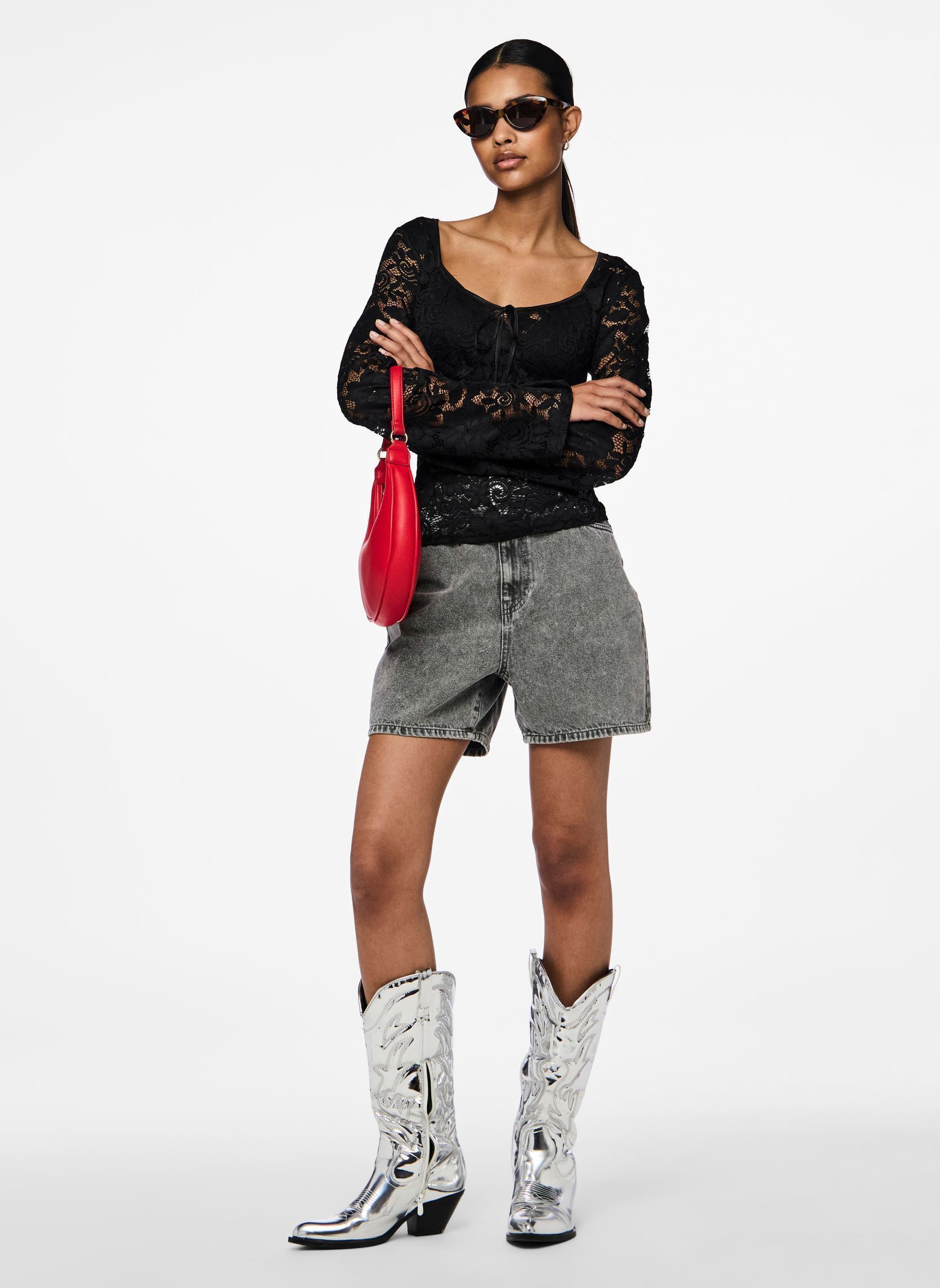 Shorts Pcabbi Mw Shorts Noos damen grau Pieces Shorts Pcabbi Mw Shorts Noos damen grau Light Grey Denim