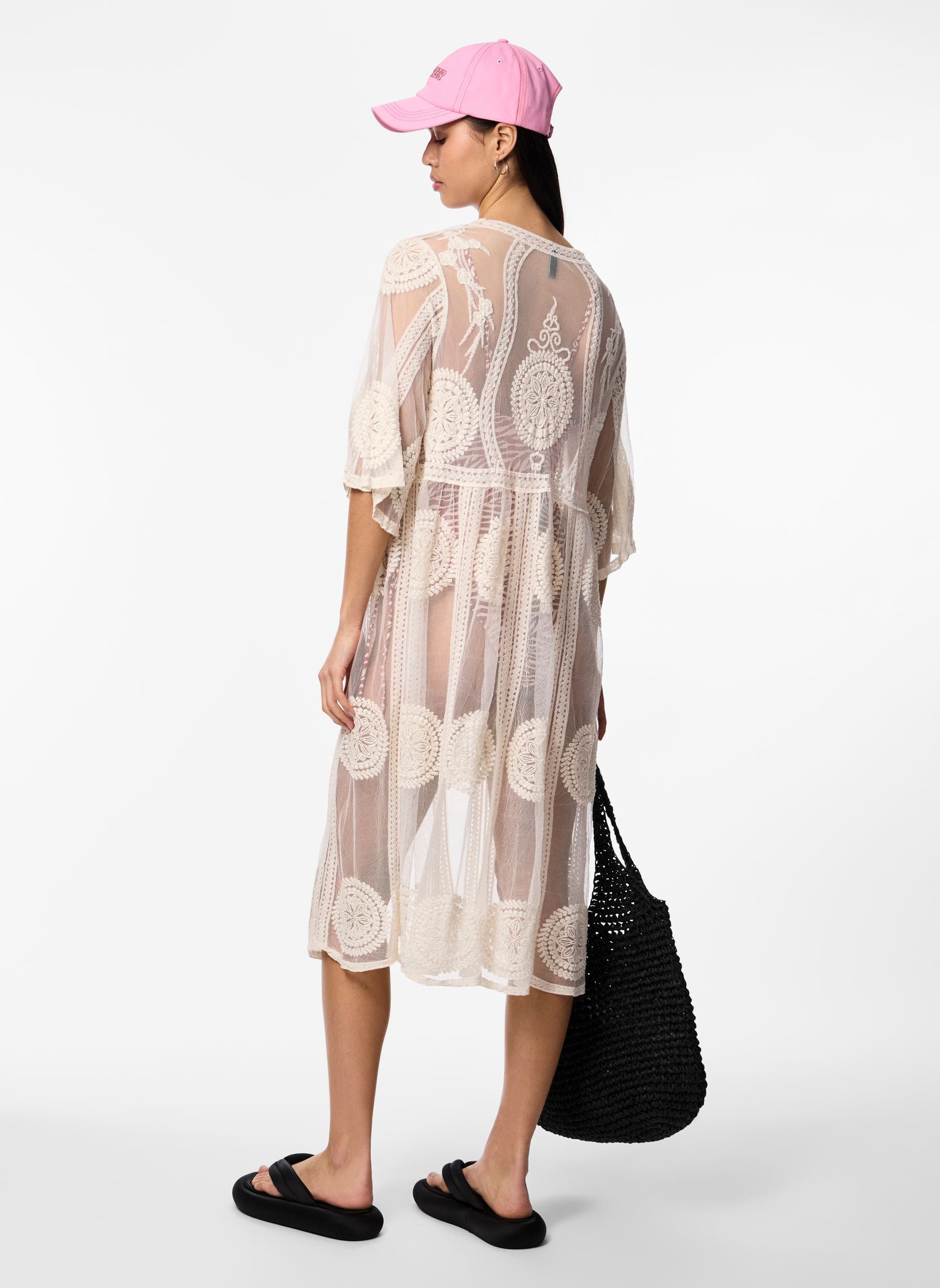 Robes Pcaida Kaftan Wvn femme blanc Pieces Robes Pcaida Kaftan Wvn femme blanc Cloud Dancer