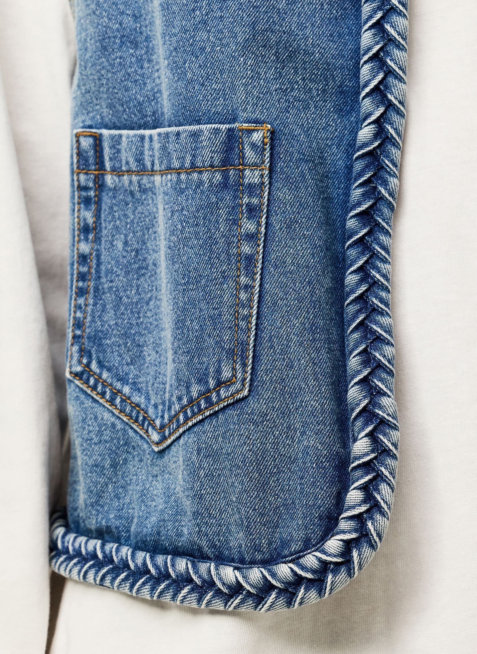 Strickjacken und Westen Pcbell Cropped Denim Vest damen blau Pieces Strickjacken und Westen Pcbell Cropped Denim Vest damen blau LIGHT BLUE DENIM