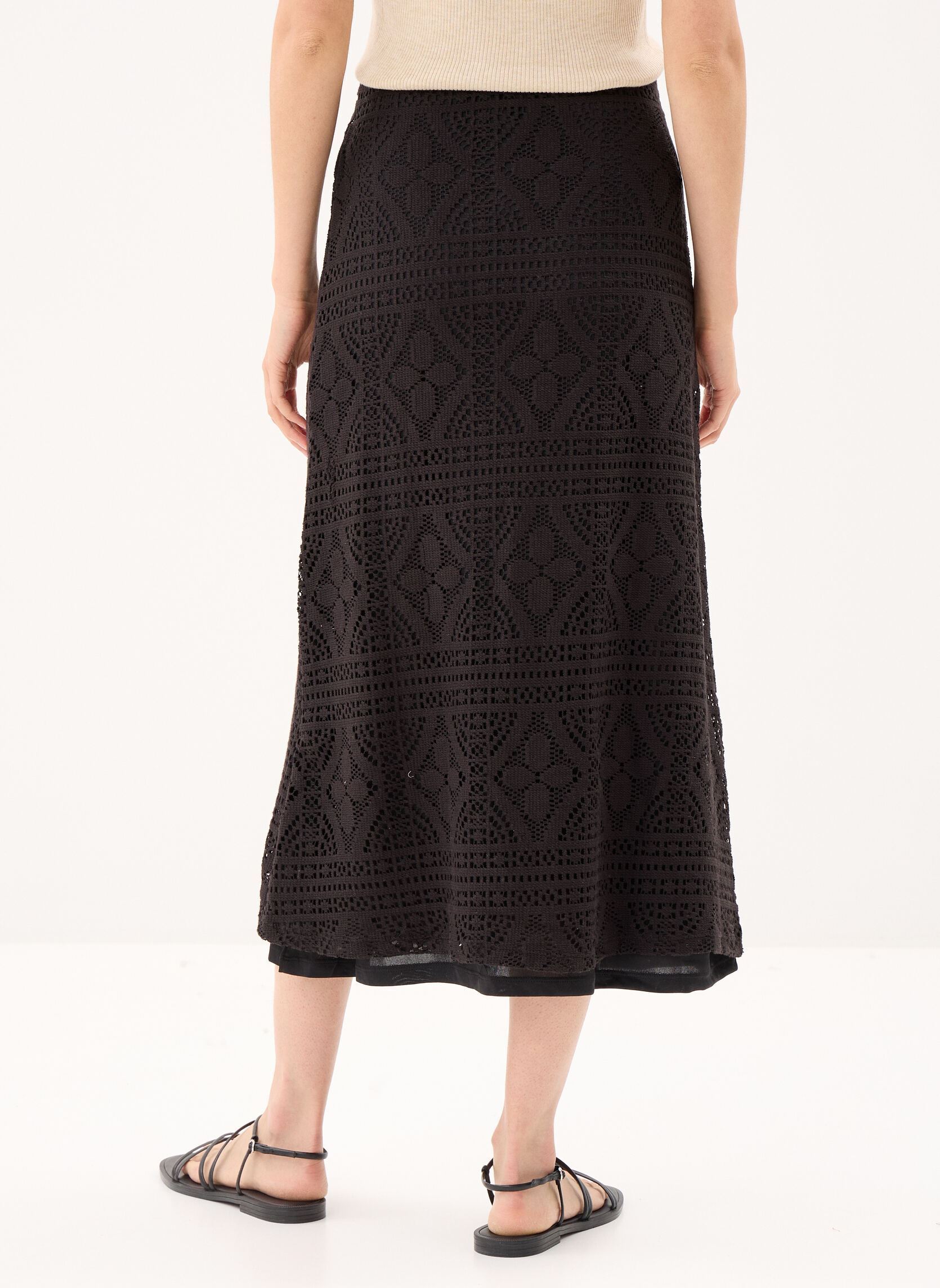 Gonne lunghe Pcbonnie Mw Ankle Skirt Jrs donna nero Pieces Gonne lunghe Pcbonnie Mw Ankle Skirt Jrs donna nero Black