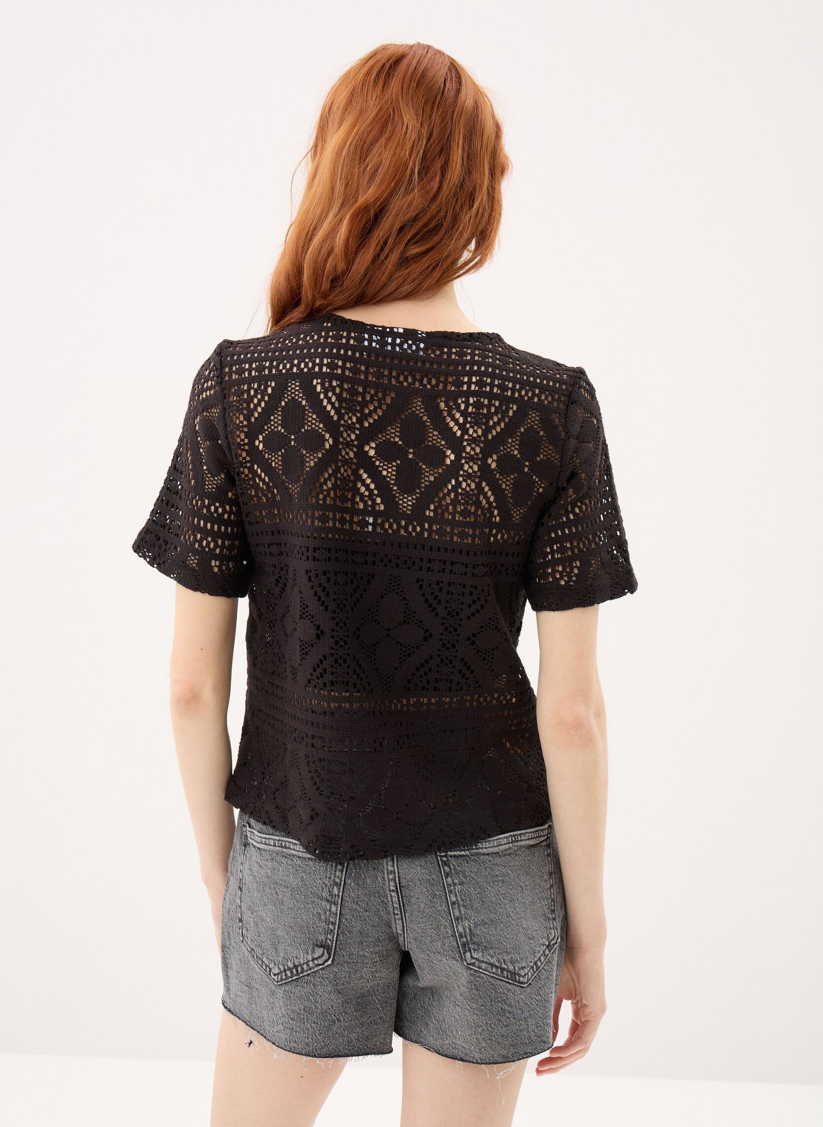 Tee-shirts Pcbonnie Ss Top Jrs femme noir Pieces Tee-shirts Pcbonnie Ss Top Jrs femme noir Black