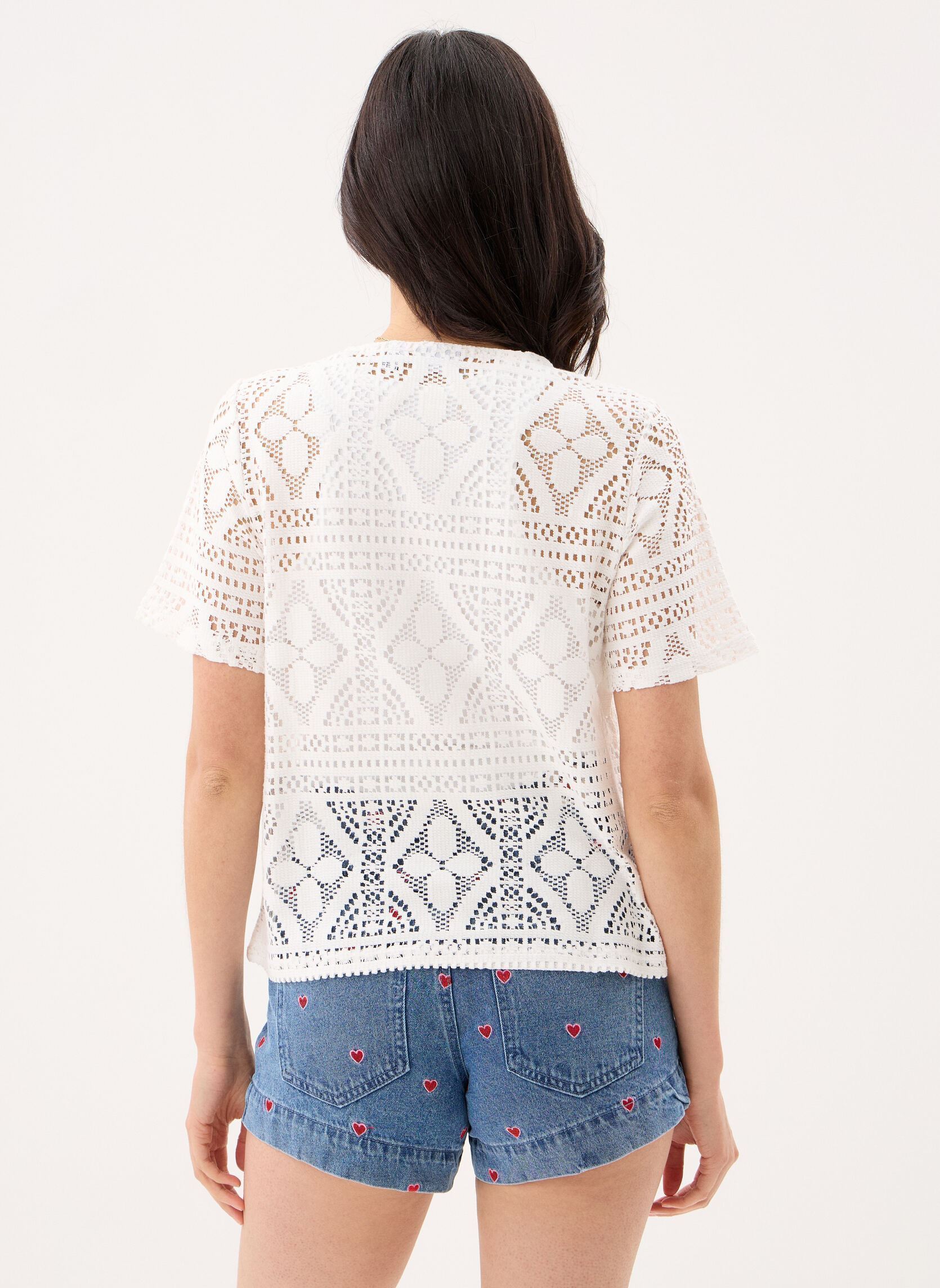 T-Shirts Pcbonnie Ss Top Jrs damen weiß Pieces T-Shirts Pcbonnie Ss Top Jrs damen weiß Cloud Dancer