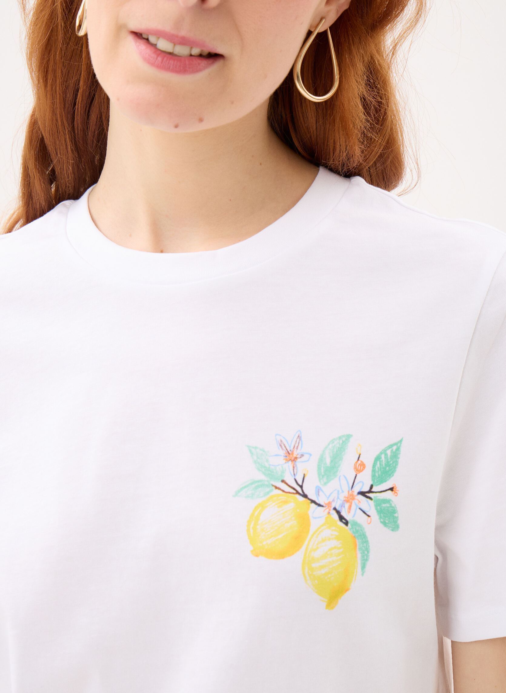Tee-shirts Pcbrianna Ss Printed T-Shirt Jrs Bc femme blanc Pieces Tee-shirts Pcbrianna Ss Printed T-Shirt Jrs Bc femme blanc Bright white
