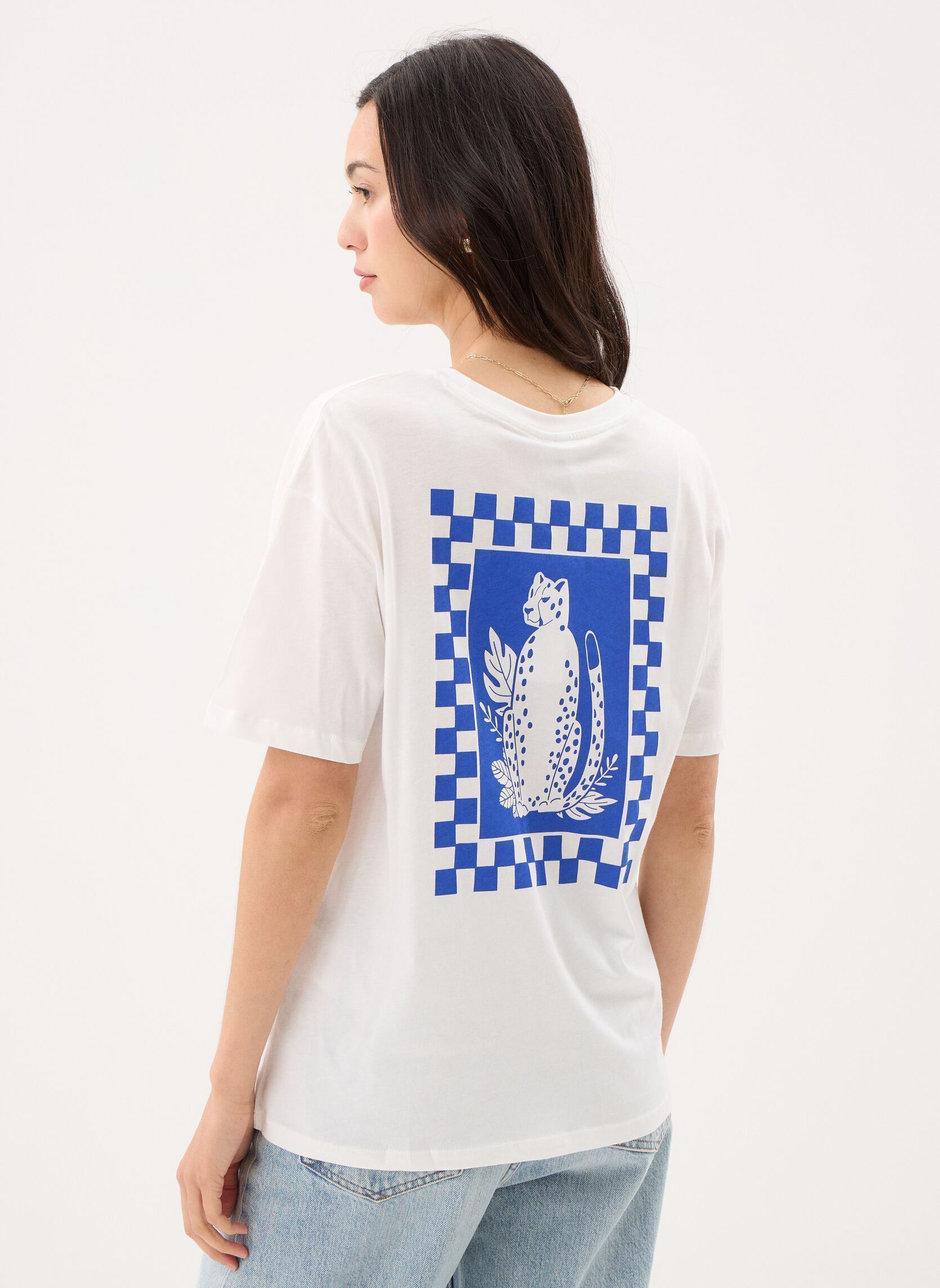 T-shirts Pceloise Ss Print Tee Fc Bc dames wit Pieces T-shirts Pceloise Ss Print Tee Fc Bc dames wit Cloud Dancer