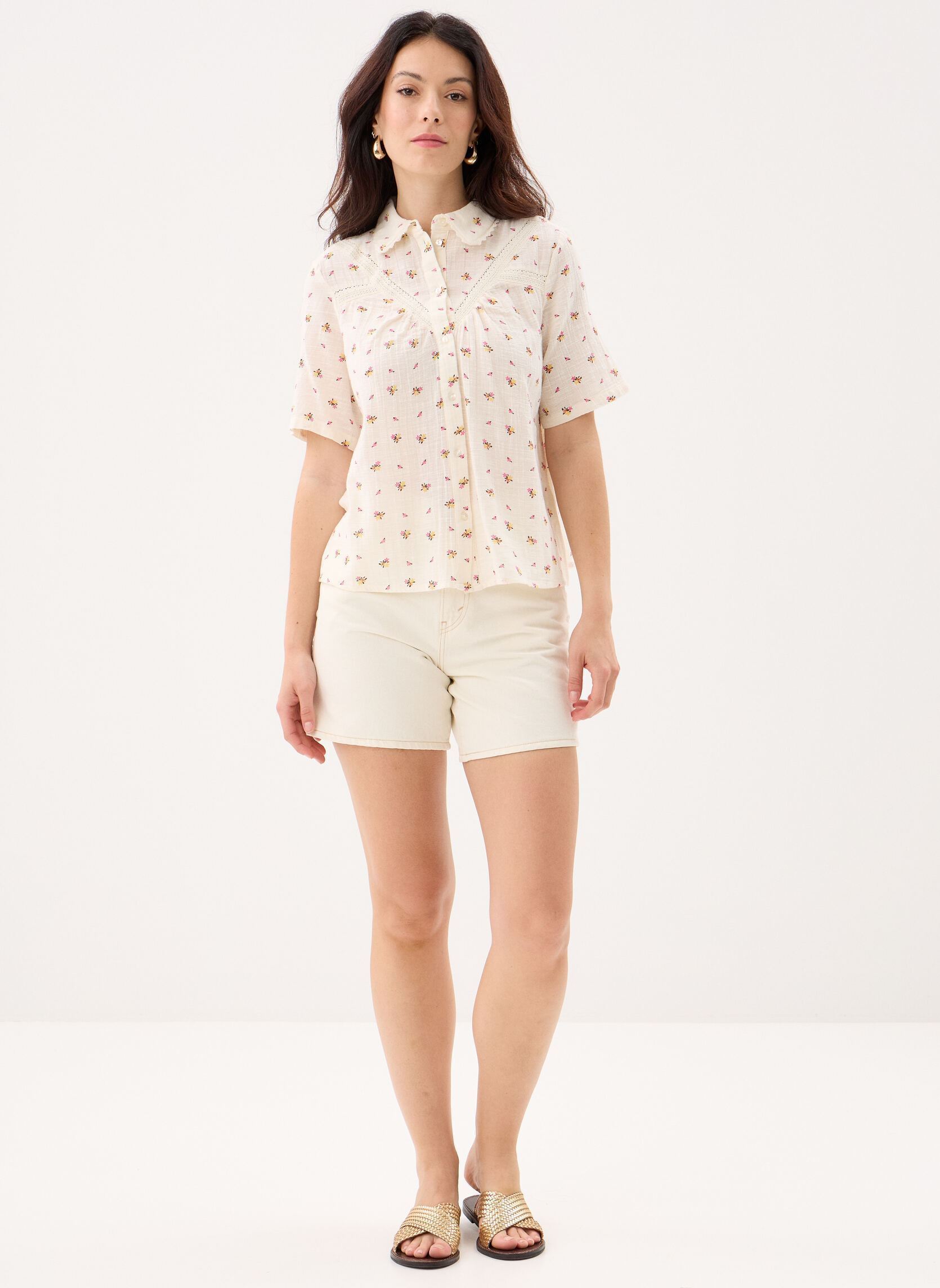 Hemden Pcjollie 2/4 Shirt Wvn Bc damen beige Pieces Hemden Pcjollie 2/4 Shirt Wvn Bc damen beige Egret