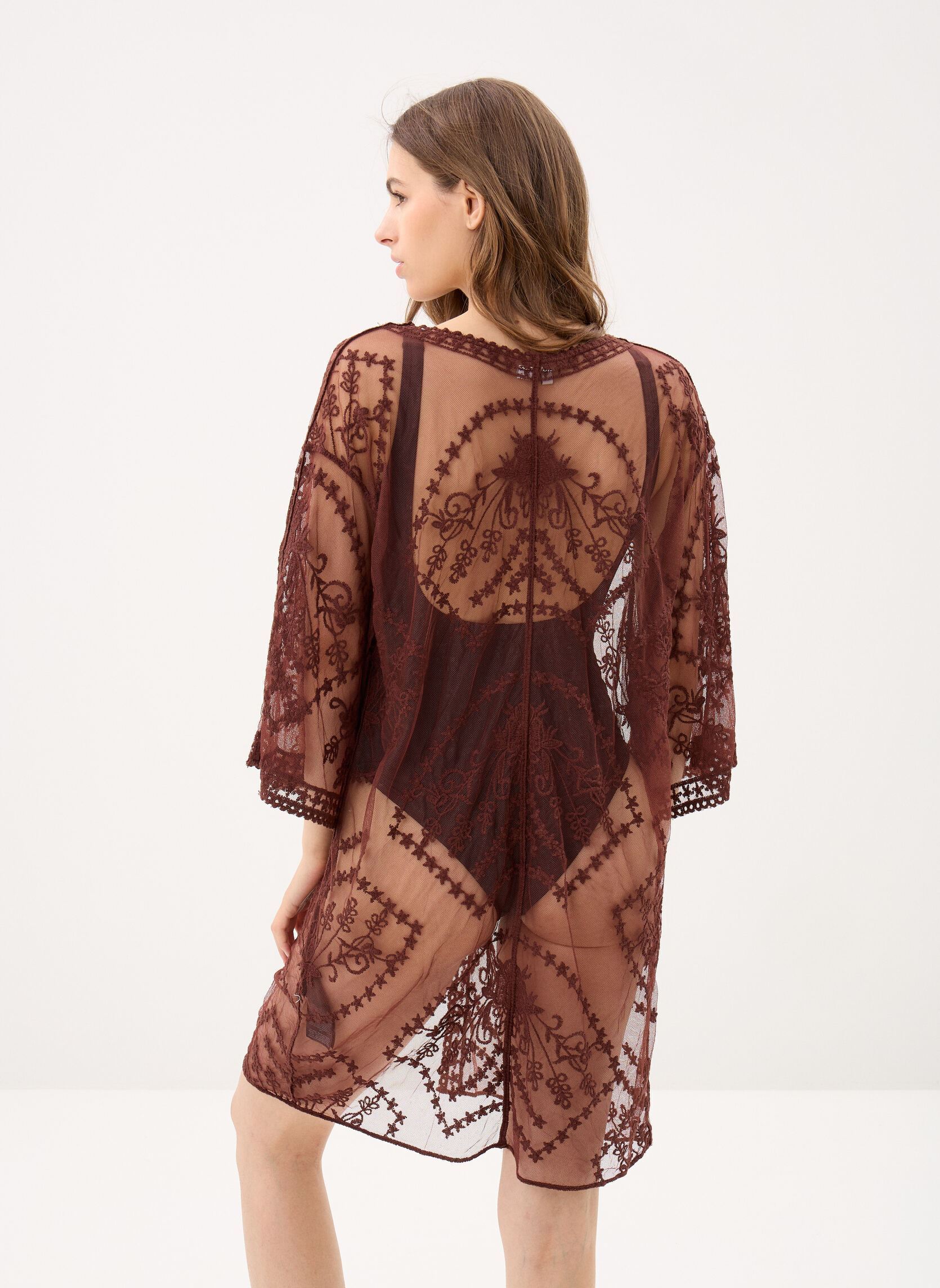 Robes Pckarina Kaftan Wvn femme marron Pieces Robes Pckarina Kaftan Wvn femme marron Deep Mahogany