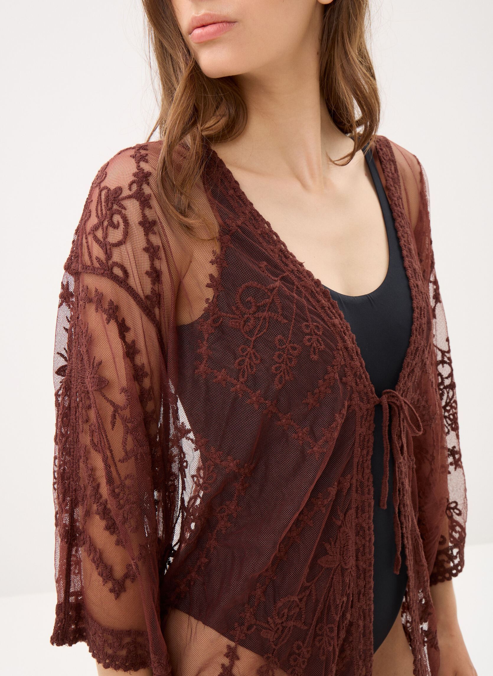 Robes Pckarina Kaftan Wvn femme marron Pieces Robes Pckarina Kaftan Wvn femme marron Deep Mahogany