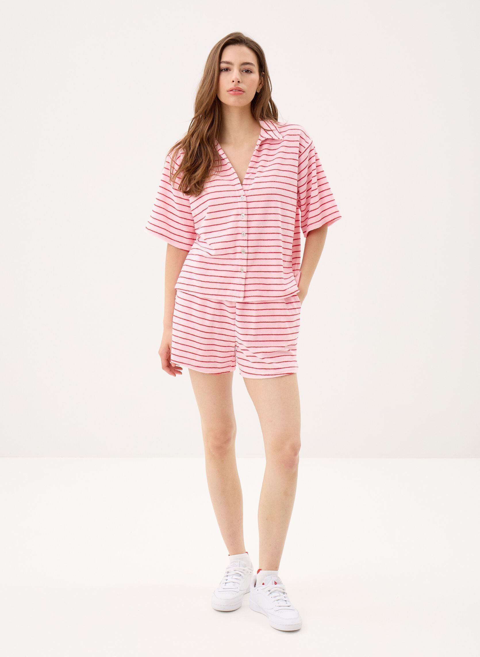 Shorts Pckay Mw Frotte Shorts femme rose Pieces Shorts Pckay Mw Frotte Shorts femme rose Cherry Blossom