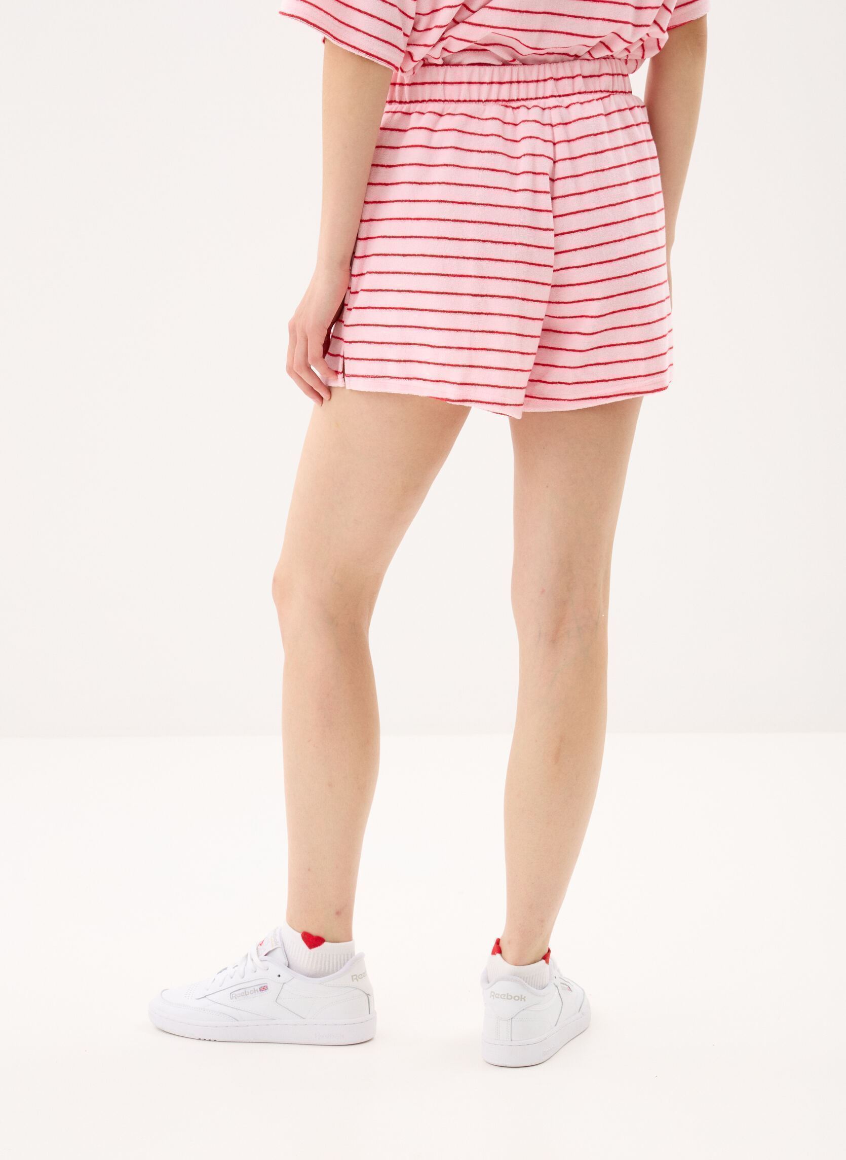 Shorts Pckay Mw Frotte Shorts femme rose Pieces Shorts Pckay Mw Frotte Shorts femme rose Cherry Blossom