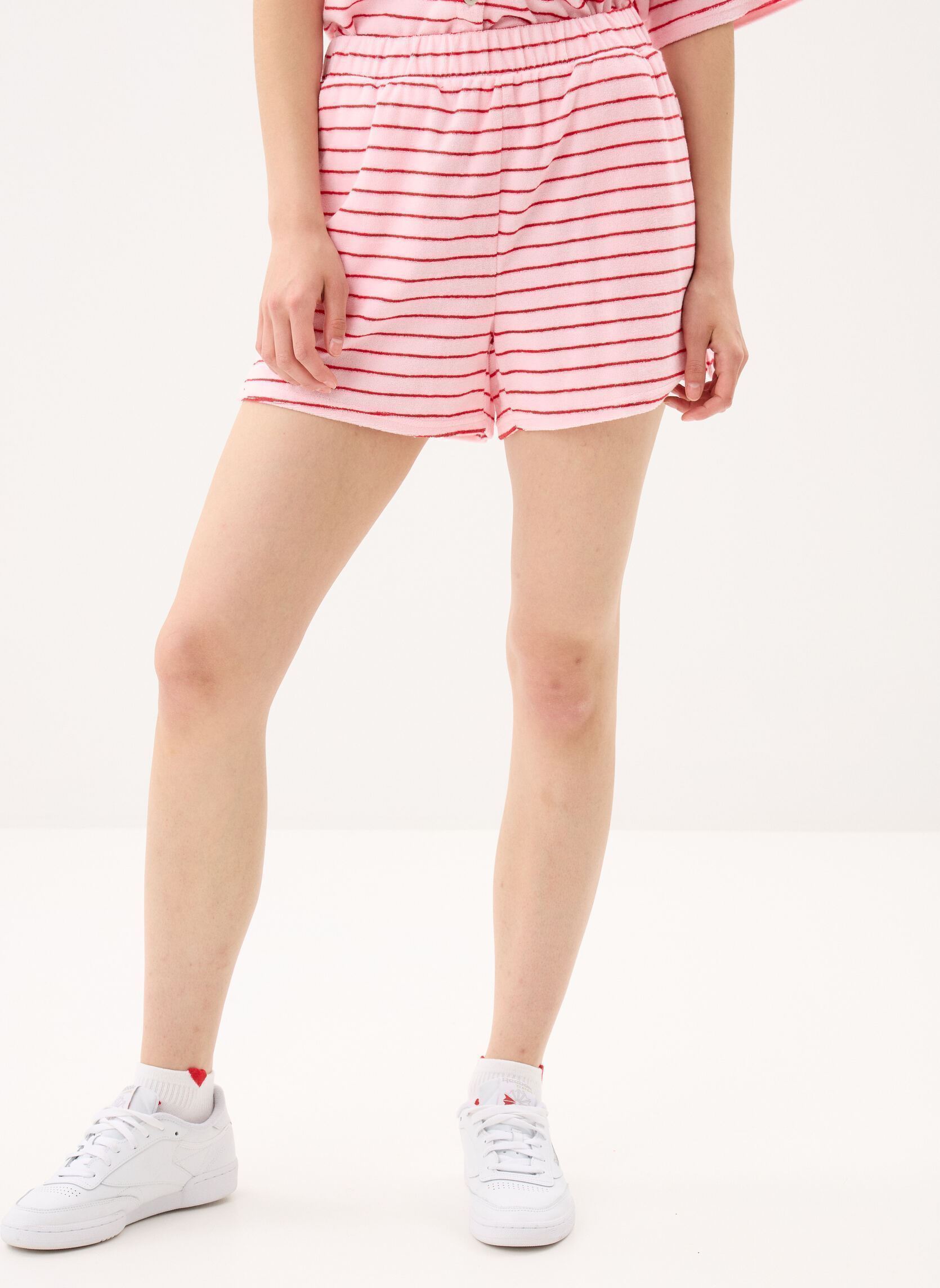 Shorts Pckay Mw Frotte Shorts femme rose Pieces Shorts Pckay Mw Frotte Shorts femme rose Cherry Blossom