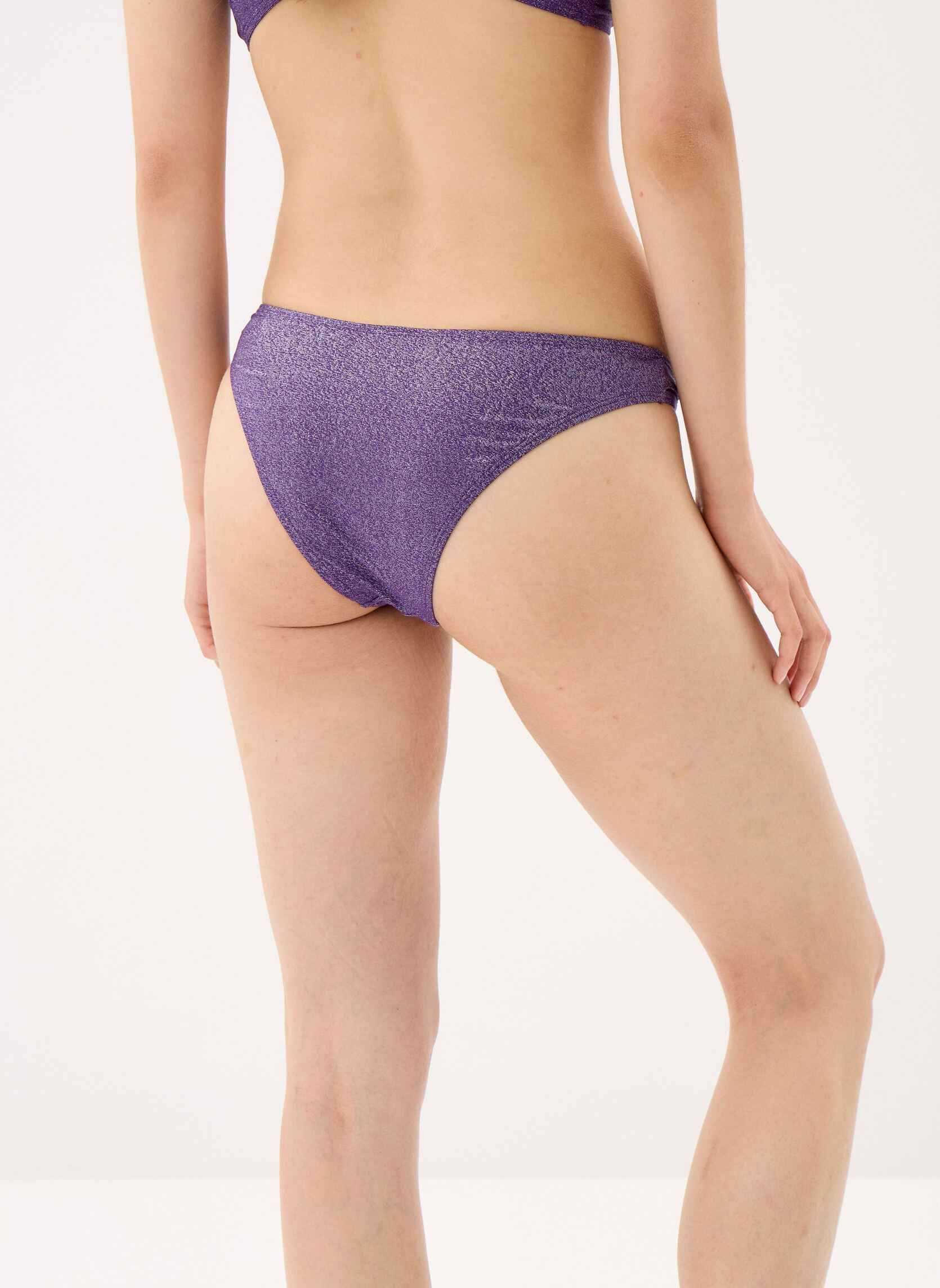 Bas de maillot culotte Pclaomi Lurex Bikini Ring Brief femme violet Pieces Bas de maillot culotte Pclaomi Lurex Bikini Ring Brief femme violet Acai