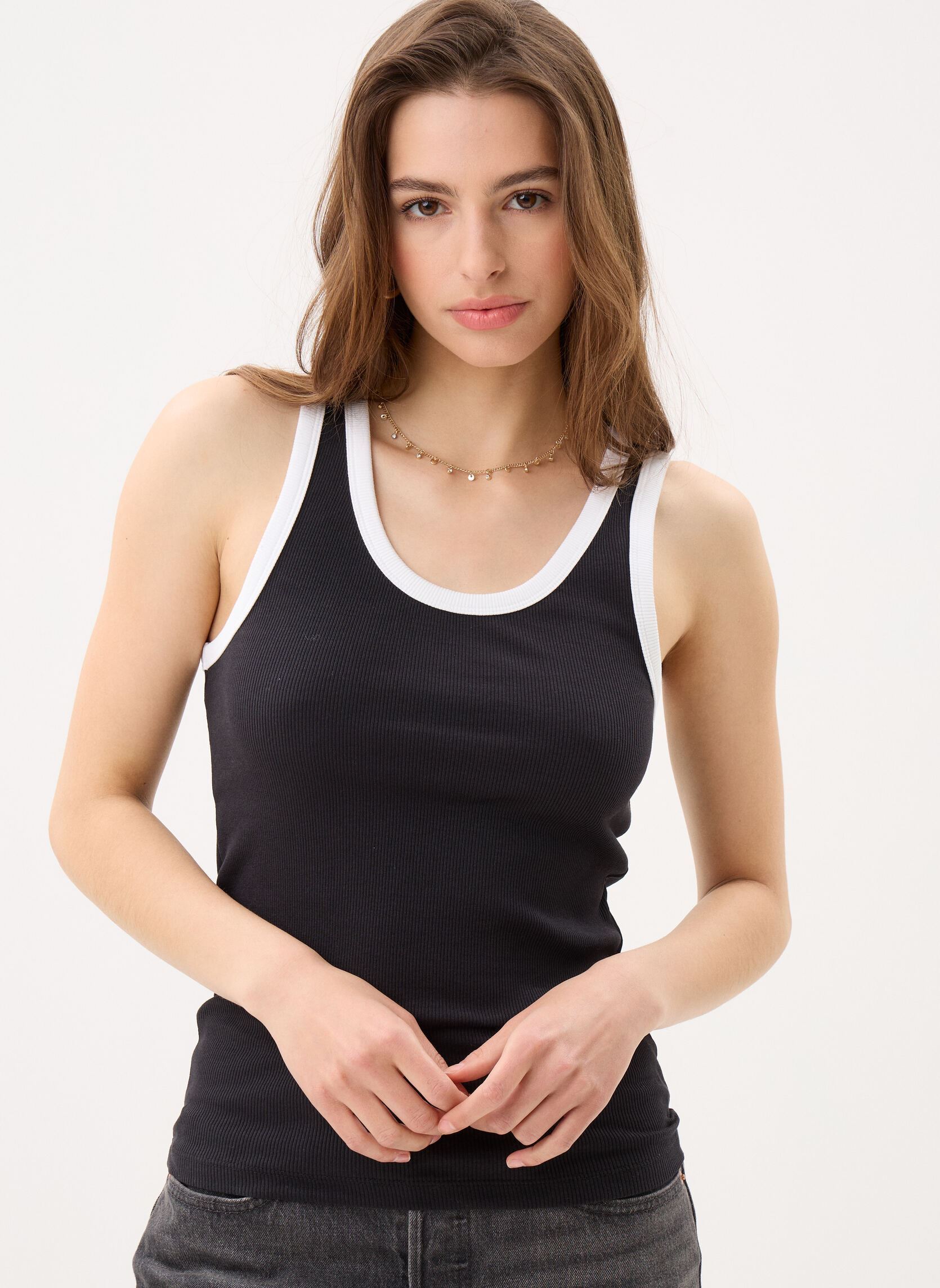 Débardeurs Pcmay Tank Top Jrs Noos Bc femme noir Pieces Débardeurs Pcmay Tank Top Jrs Noos Bc femme noir Black