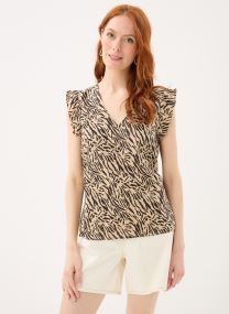 Blusen Pcnya Sl V-Neck Top Wvn Msa Bc damen weiß