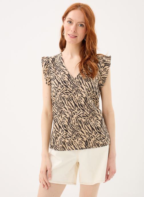 Pieces Blusen Pcnya Sl V-Neck Top Wvn Msa Bc damen weiß
