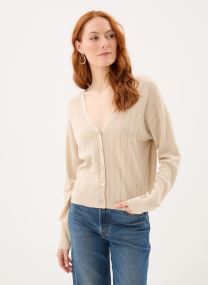 Gilets Pcsalima Ls Rev Knit Cardigan Msa femme beige