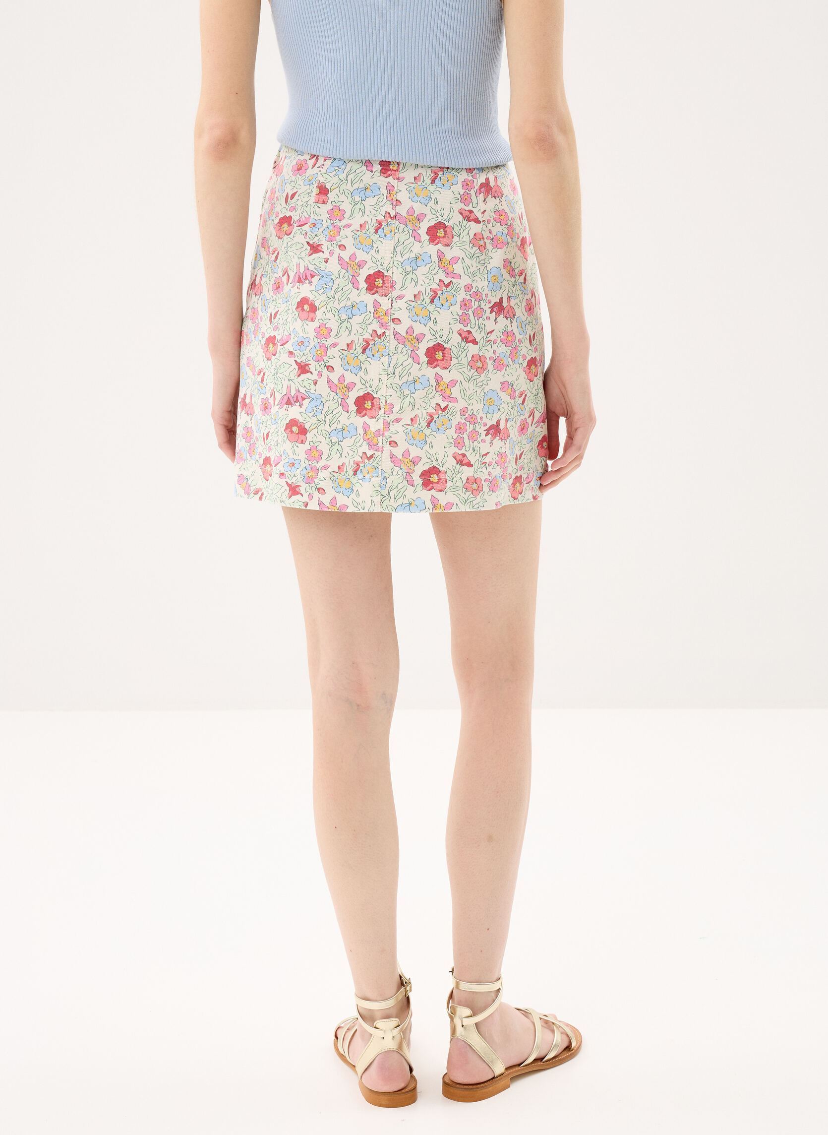 Korte rokken Pcsalume Hw Mini Denim Skirt dames beige Pieces Korte rokken Pcsalume Hw Mini Denim Skirt dames beige Birch