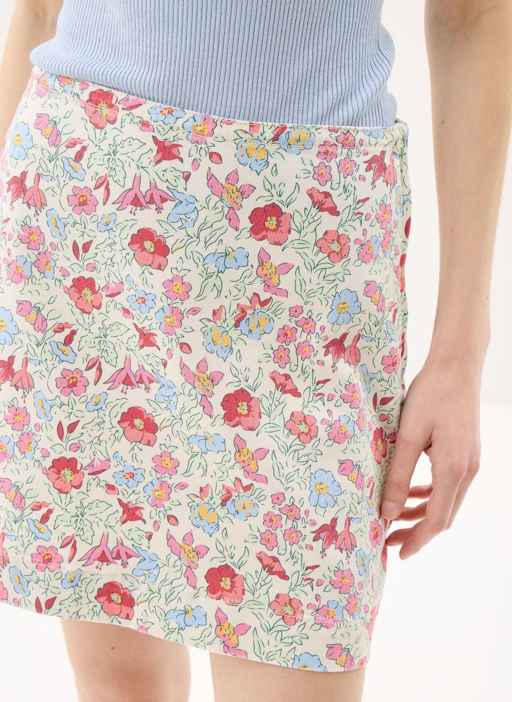 Korte rokken Pcsalume Hw Mini Denim Skirt dames beige Pieces Korte rokken Pcsalume Hw Mini Denim Skirt dames beige Birch