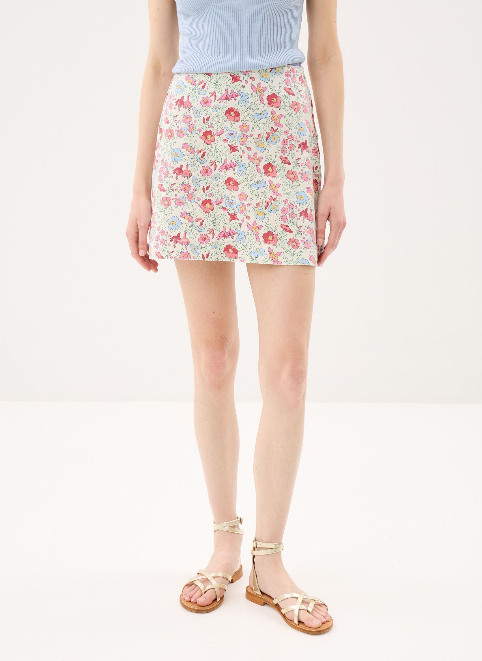 Korte rokken Pcsalume Hw Mini Denim Skirt dames beige Pieces Korte rokken Pcsalume Hw Mini Denim Skirt dames beige Birch