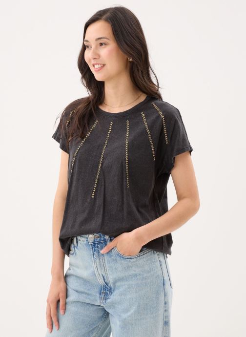 Pieces T-Shirts Pcsellema Ss Tee Jrs Fc damen schwarz