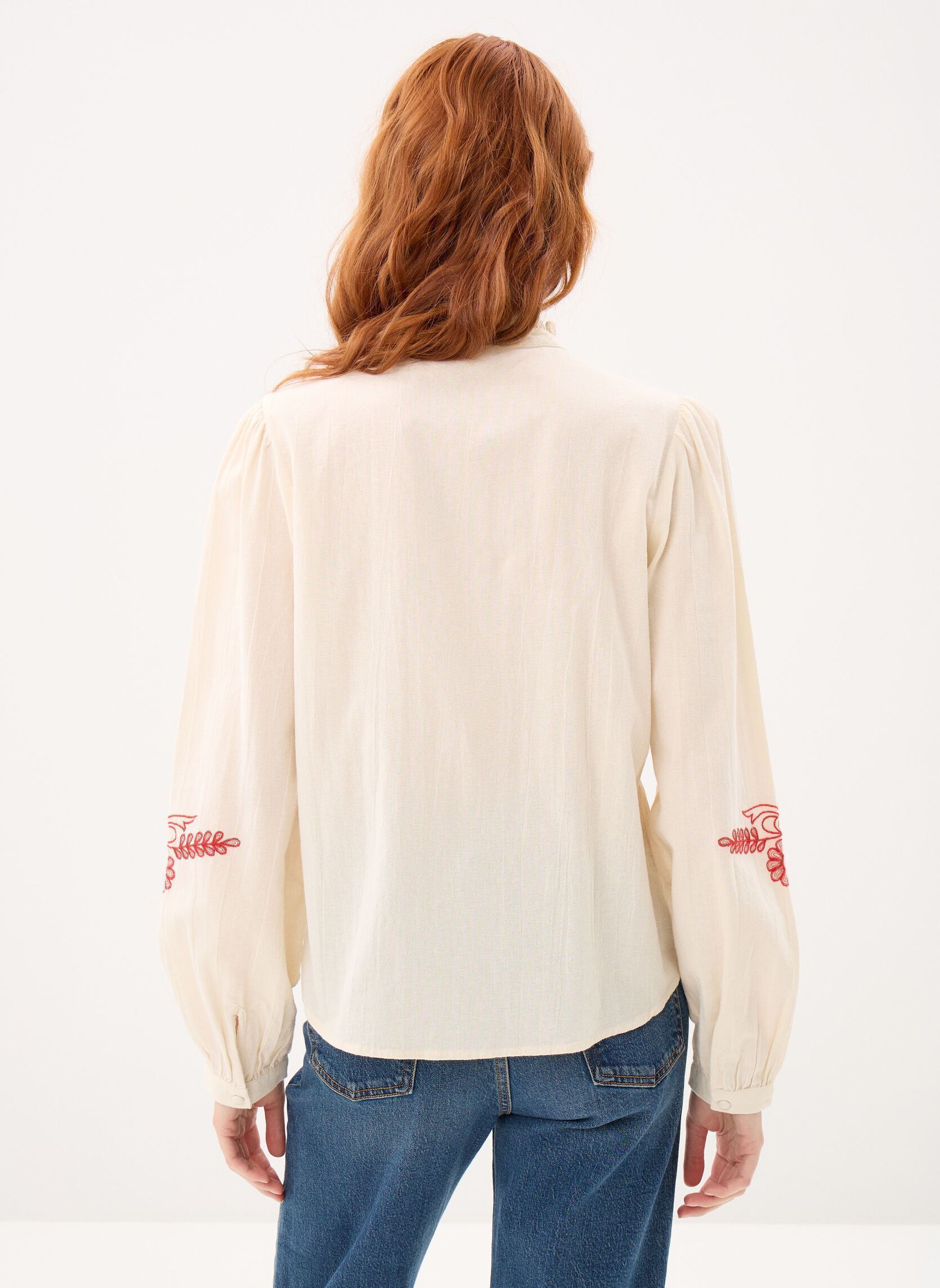 Blouses Pcsilla Ls Shirt Wvn Fc Bc femme beige Pieces Blouses Pcsilla Ls Shirt Wvn Fc Bc femme beige Birch