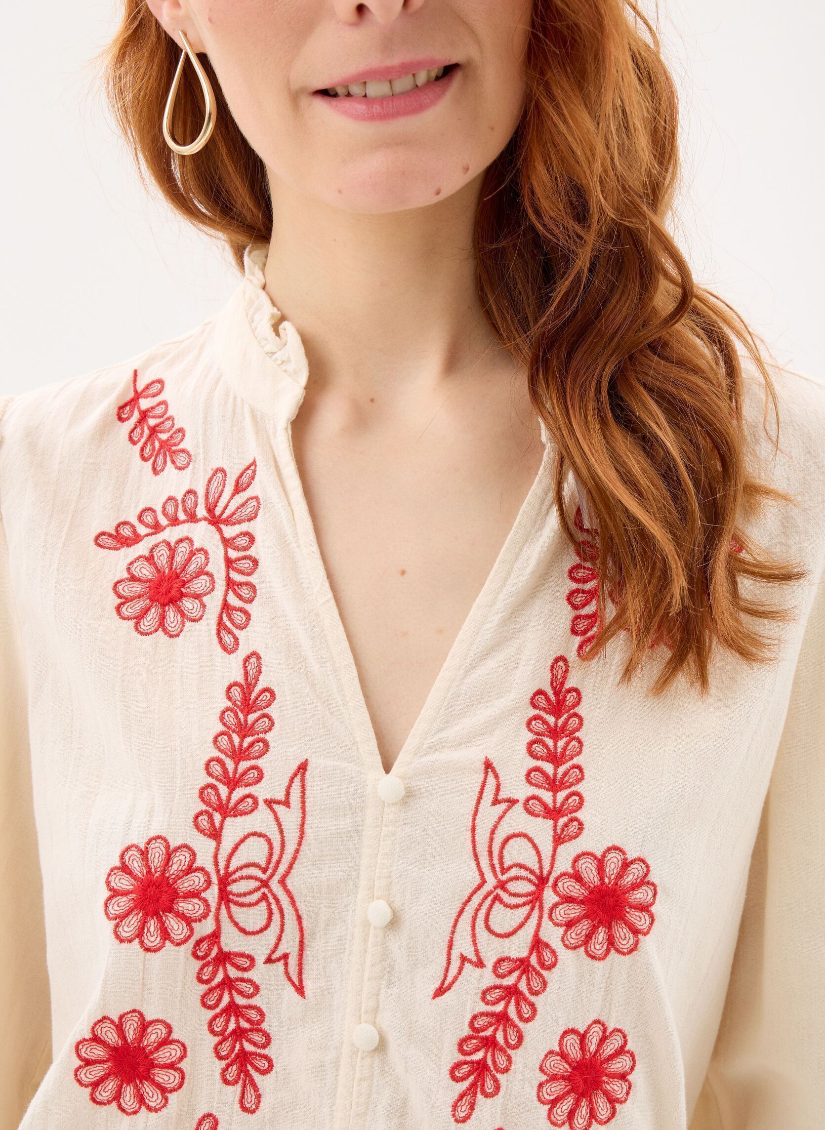Blouses Pcsilla Ls Shirt Wvn Fc Bc femme beige Pieces Blouses Pcsilla Ls Shirt Wvn Fc Bc femme beige Birch