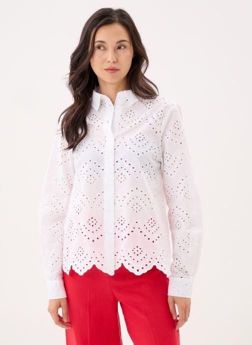 Pieces Hemden Pcvilde Ls Shirt Wvn Noos dames wit