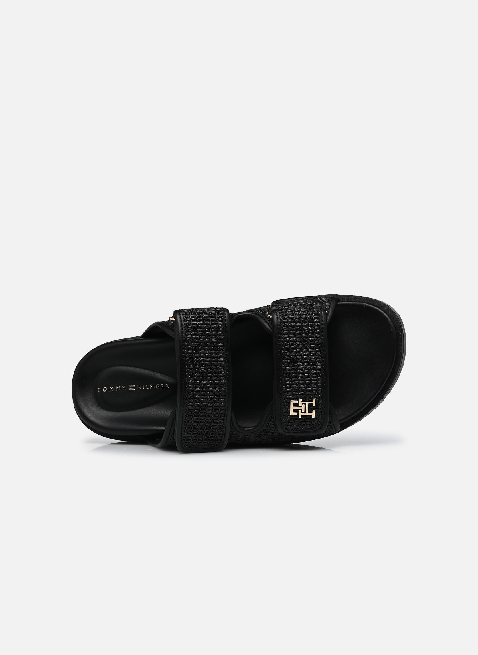 Mules DOUBLE STRAP RAFFIA femme noir Tommy Hilfiger Mules DOUBLE STRAP RAFFIA femme noir BLACK