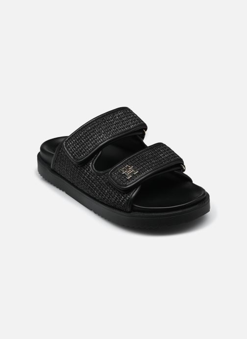 Tommy Hilfiger Muilen DOUBLE STRAP RAFFIA dames zwart
