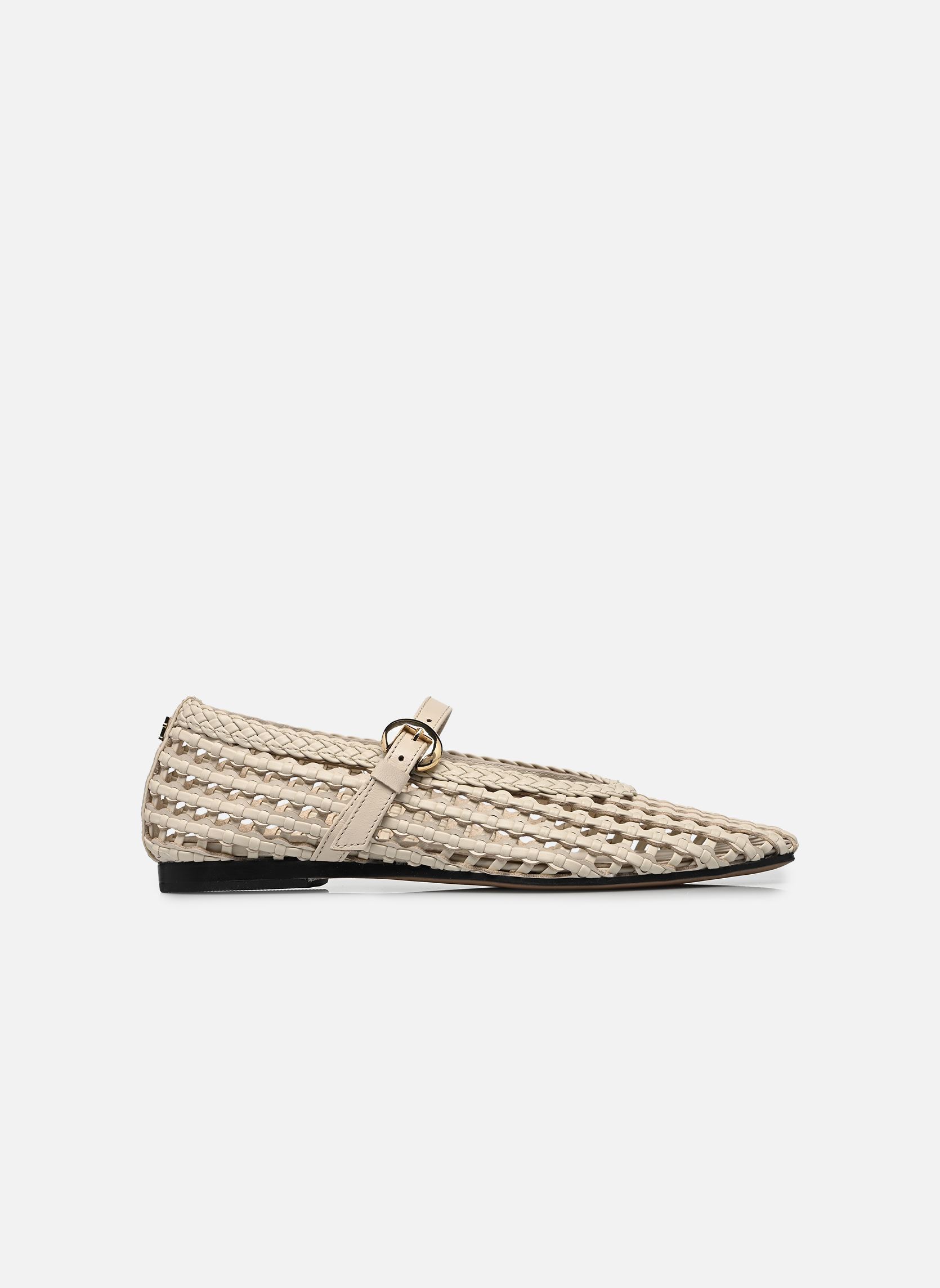 Ballerines classiques WOVEN LEATHER MIX BA femme beige Tommy Hilfiger Ballerines classiques WOVEN LEATHER MIX BA femme beige BEIGE