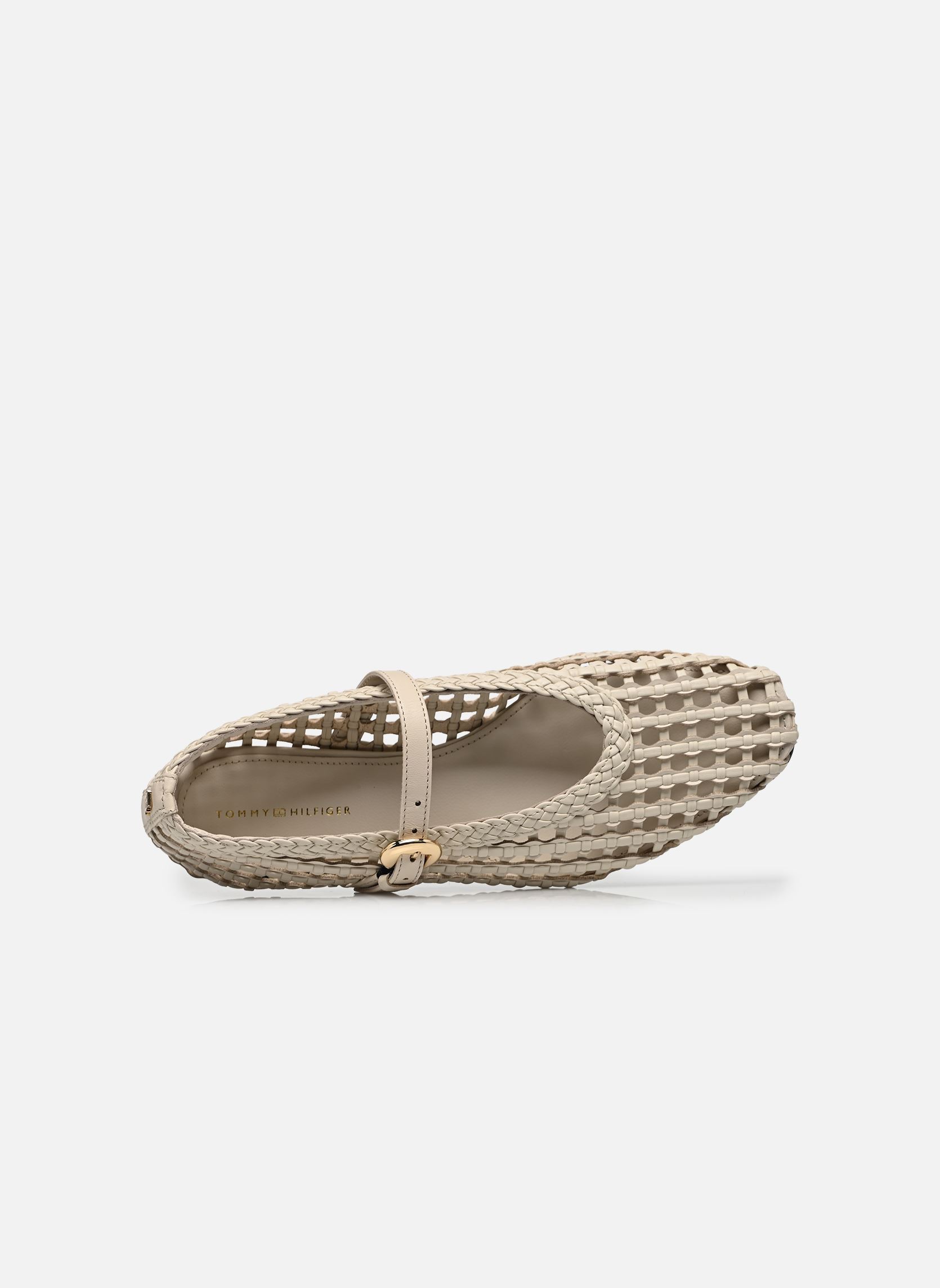 Ballerines classiques WOVEN LEATHER MIX BA femme beige Tommy Hilfiger Ballerines classiques WOVEN LEATHER MIX BA femme beige BEIGE