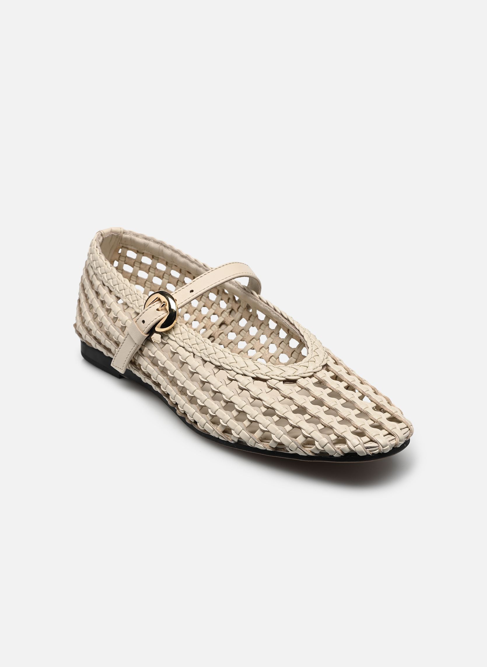Ballerines classiques WOVEN LEATHER MIX BA femme beige Tommy Hilfiger Ballerines classiques WOVEN LEATHER MIX BA femme beige BEIGE