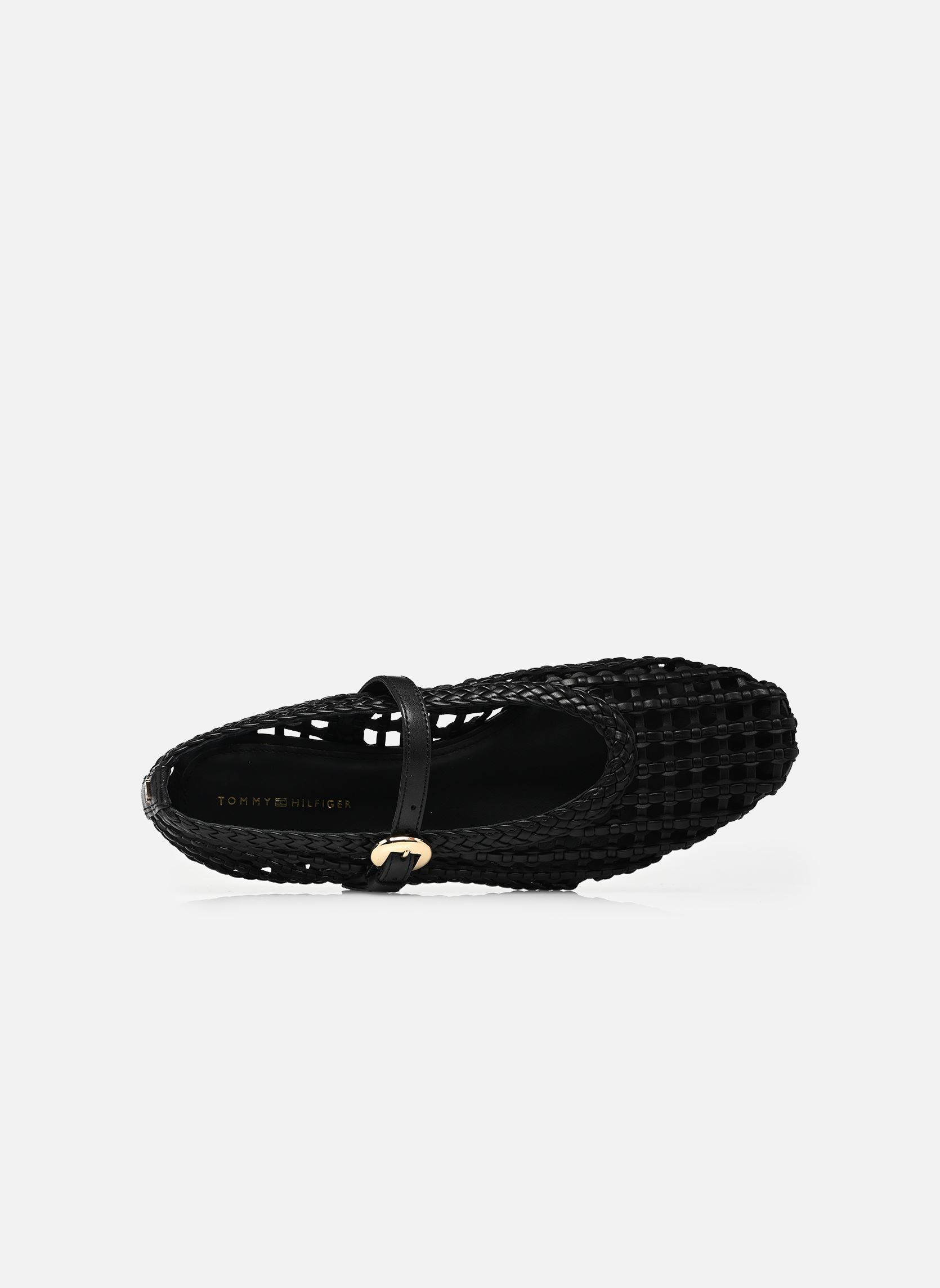 Ballerines classiques WOVEN LEATHER MIX BA femme noir Tommy Hilfiger Ballerines classiques WOVEN LEATHER MIX BA femme noir BLACK