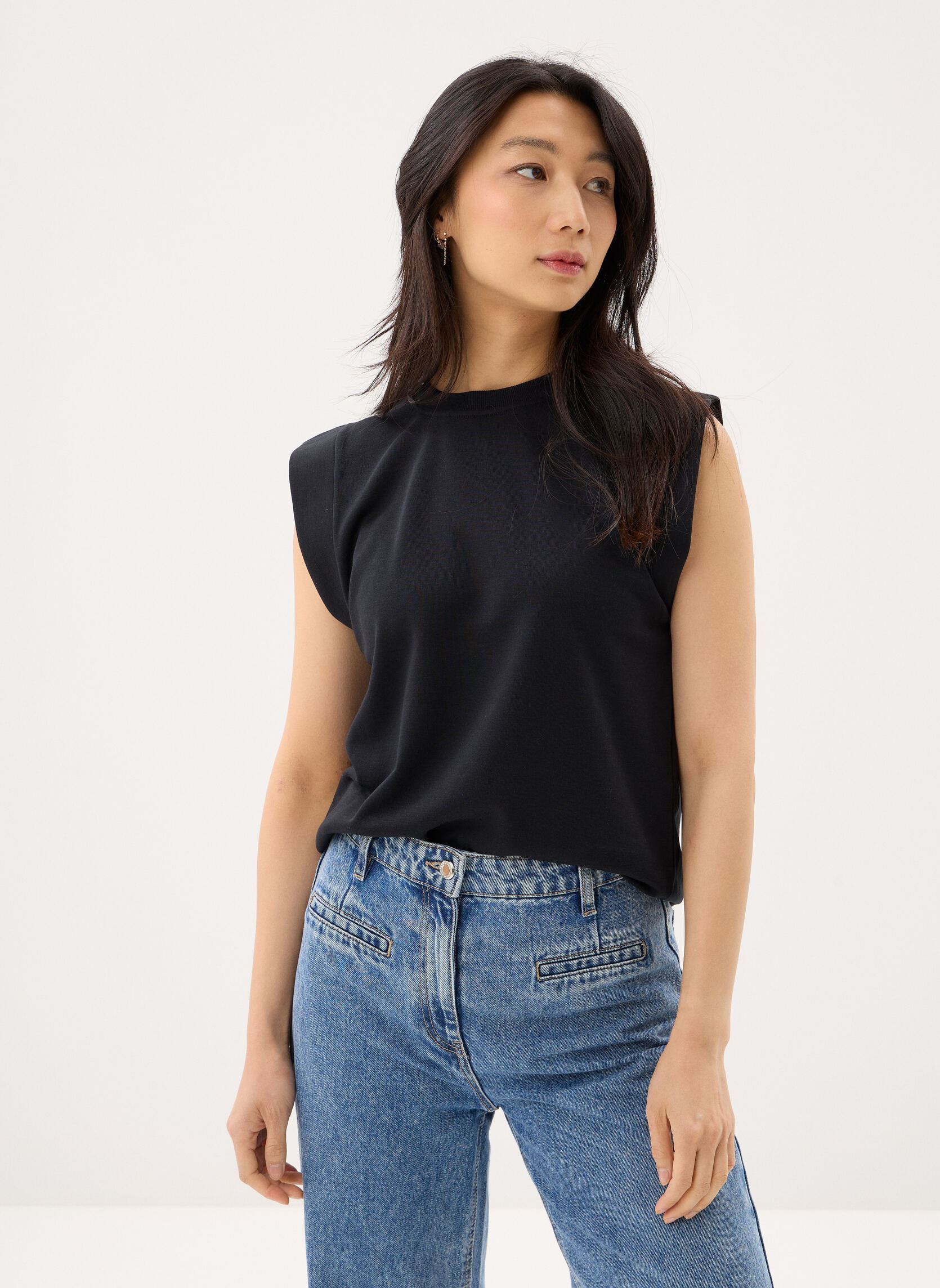 Débardeurs Pcchilli Summer Sl Top femme noir Pieces Débardeurs Pcchilli Summer Sl Top femme noir BLACK