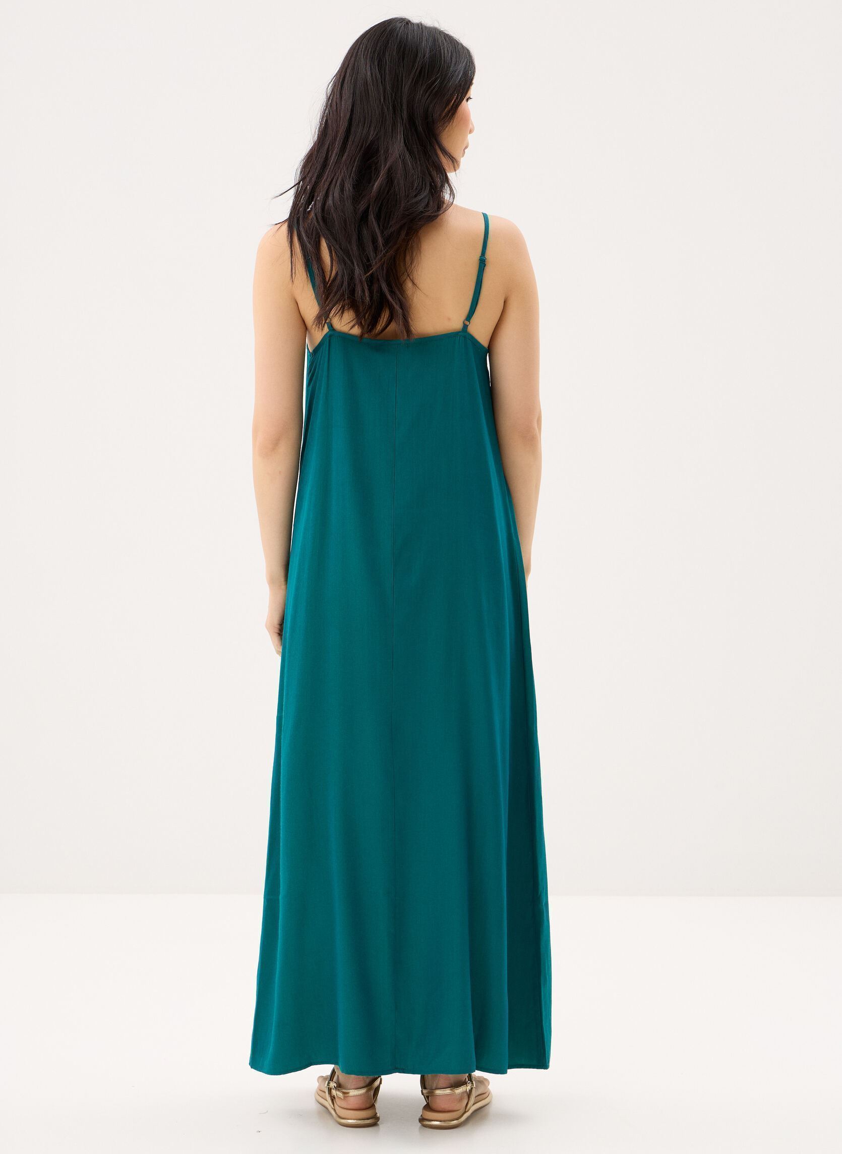 Lange jurken Pcglive Sl Anlke Dress Wvn dames groen Pieces Lange jurken Pcglive Sl Anlke Dress Wvn dames groen TEAL GREEN
