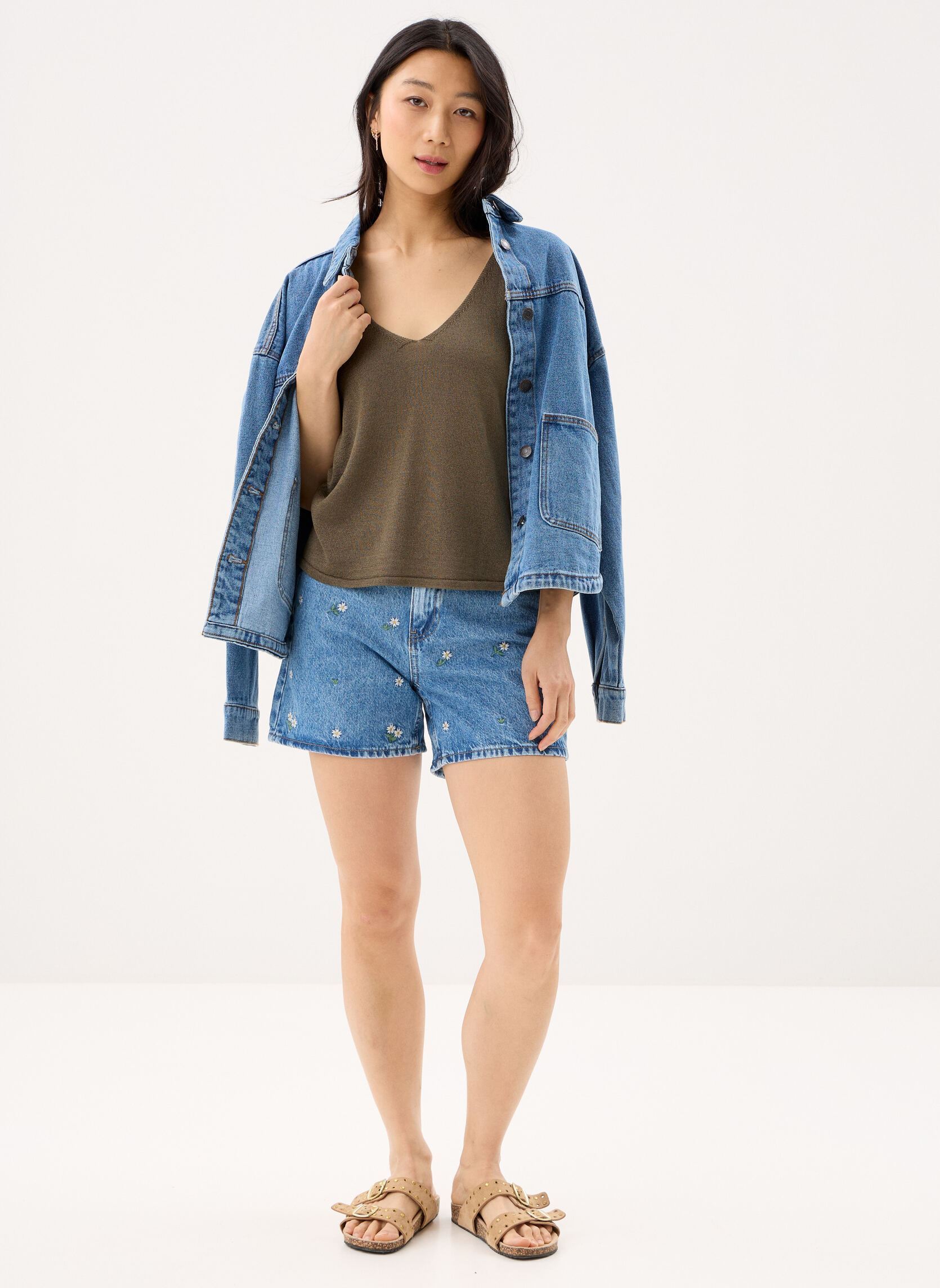 Tops Pcsacki Sl Knit Top Fc femme vert Pieces Tops Pcsacki Sl Knit Top Fc femme vert Kalamata